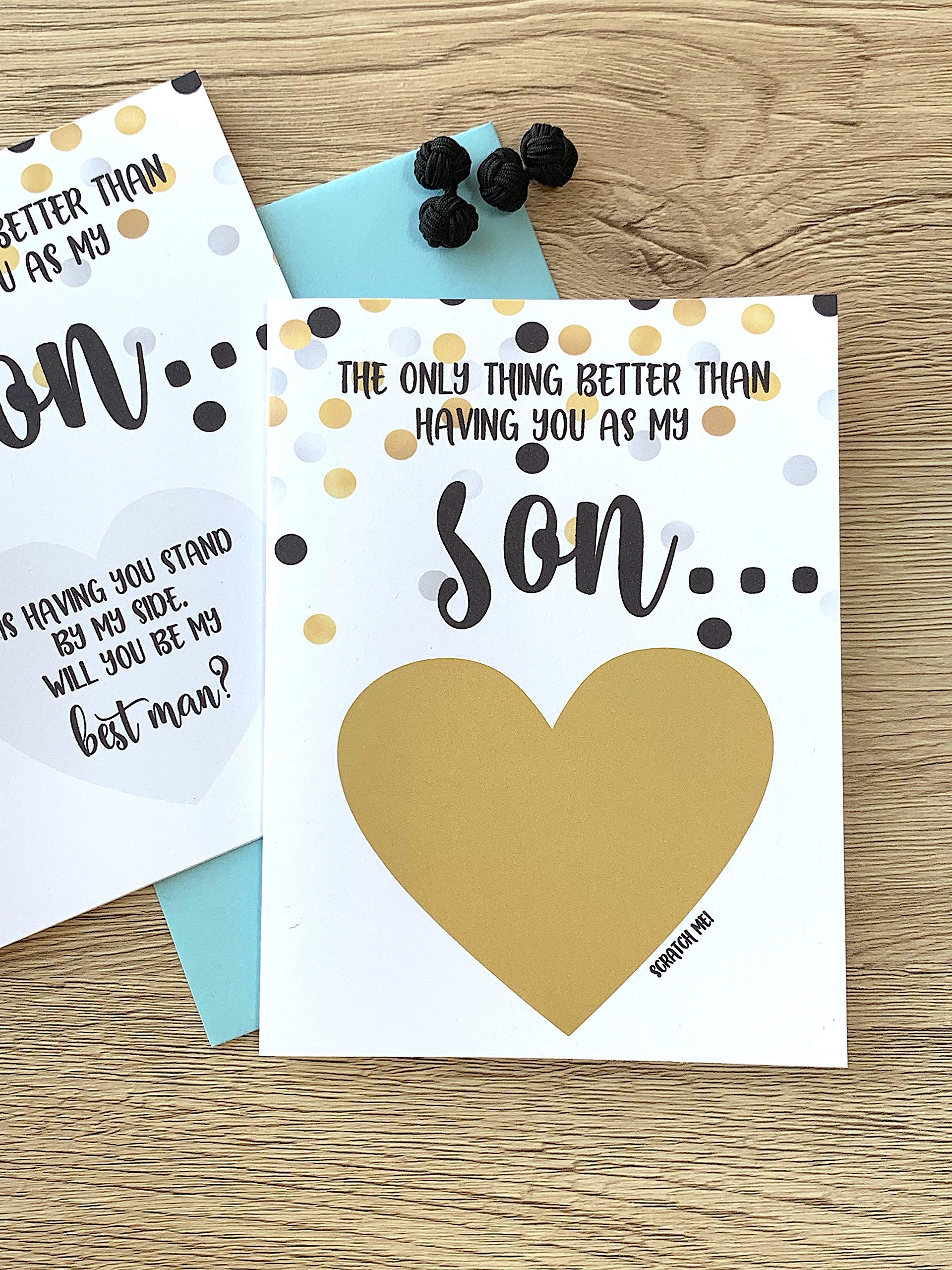 Funny Best Man Proposal Scratch Off Card for Son - Perfect for Weddings, Groomsmen Gifts & Special Occasions