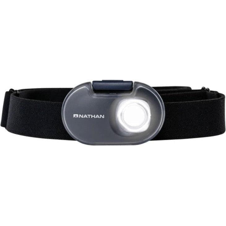 Nathan Luna Fire 250 RX Running Light - High Visibility Chest & Waist LED Safety Light for Night Jogging, Cycling, and Outdoor Activities