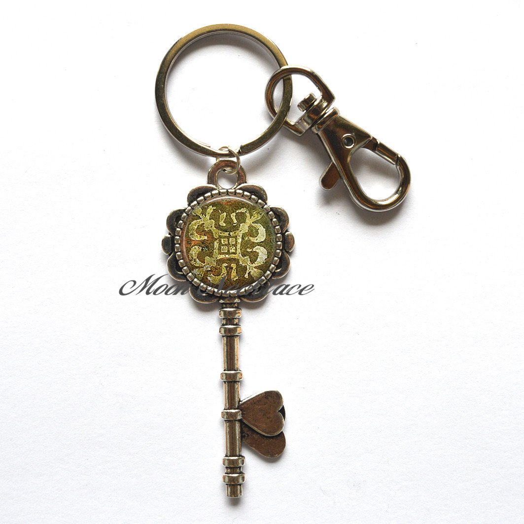 Medieval Charm Keychain - Resin Key Ring for Jewelry & Decor