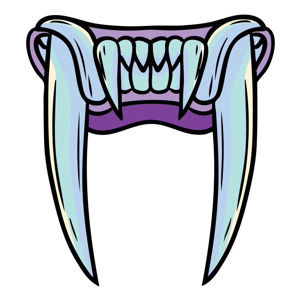 Sabertooth Demon Oni Jaws - 5 Inch Full Color Vinyl Decal for Cars, Laptops, Windows & Home Décor | Indoor & Outdoor Use | Perfect for Halloween, Gaming Rooms & Anime-Themed Decor