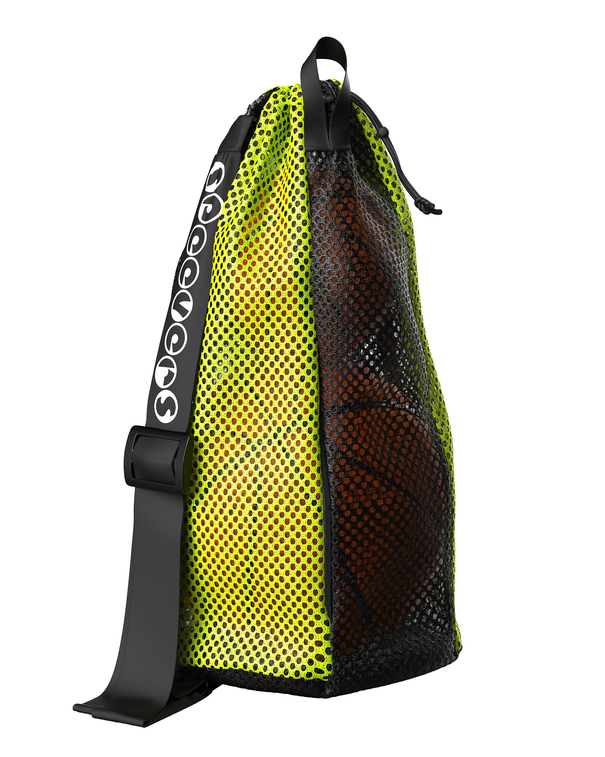 **7 Colorful Mesh Swim Bags for Men & Women - 35L Waterproof Drawstring Backpack with Handle - Perfect for Swimming Gear, Beach Trips & Pool Accessories (Xbag Light - Black/Yellow)**