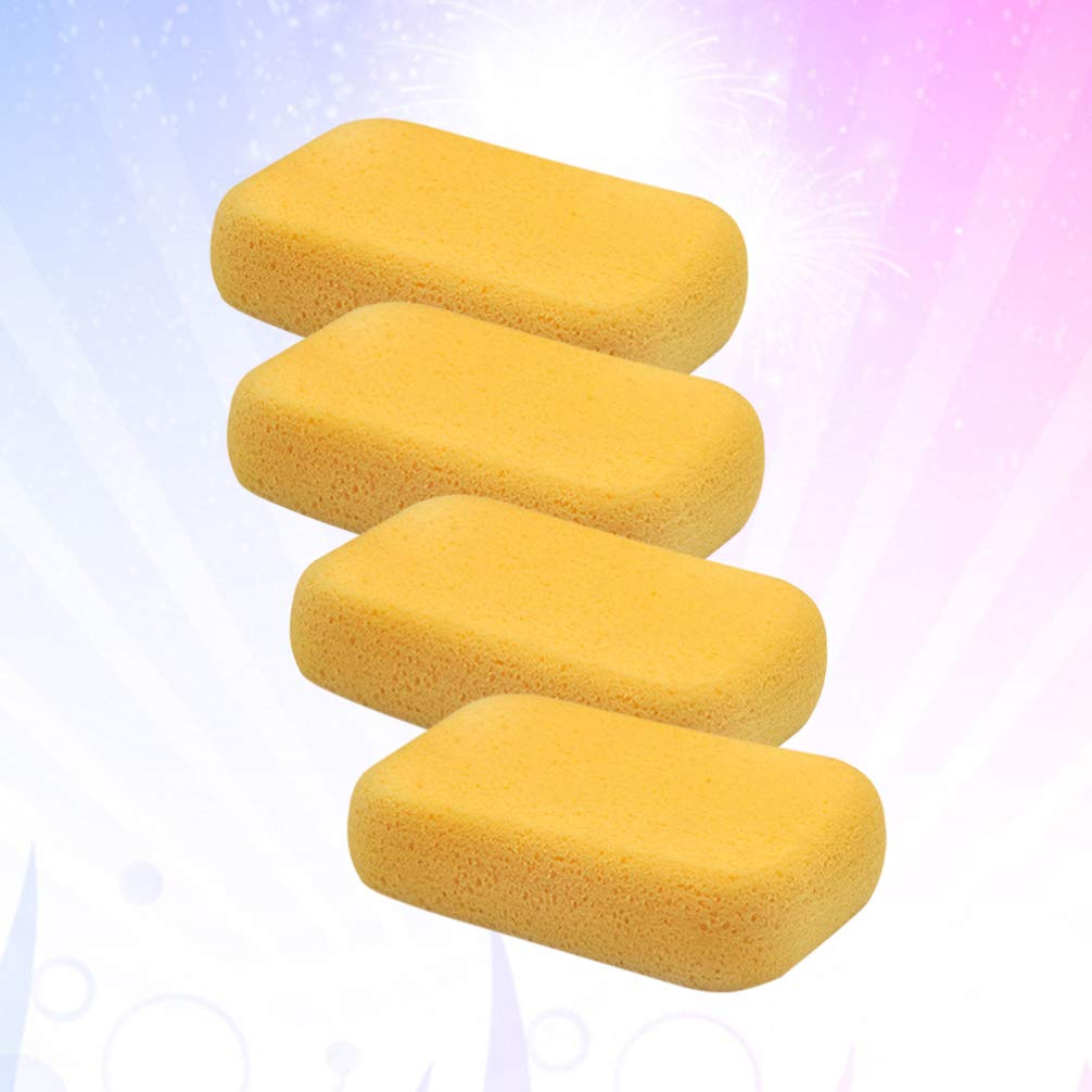 Healifty 4-Piece Car Cleaning Sponges - Premium Porous Wash Sponges for Auto Detailing, Kitchen & Bathroom Cleaning - Durable Vehicle Washing Tools for Car Wash, Home & Shop Use