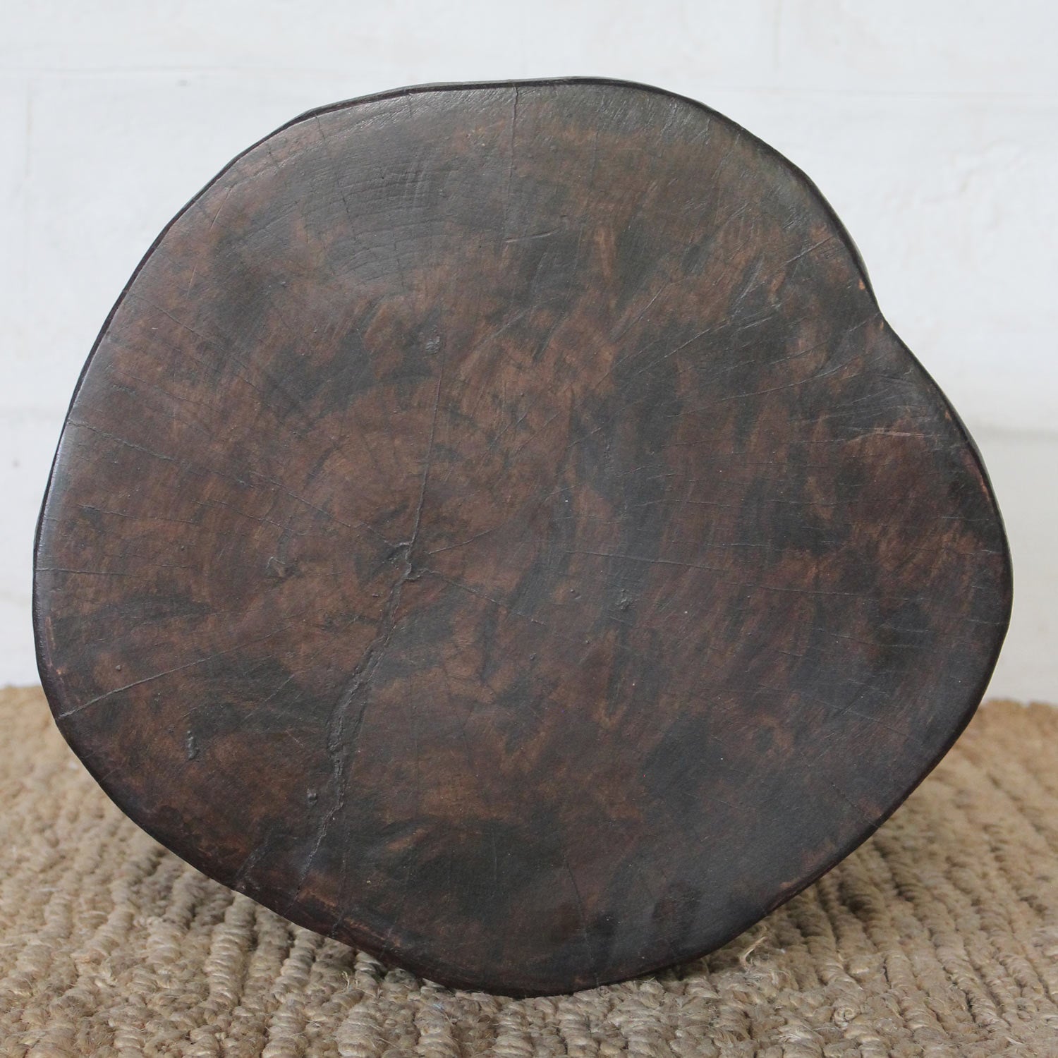Premium Soha Teak Naga Stool - Handcrafted Solid Teak Wood Footstool, Ottoman, or Side Table - Perfect for Living Room, Bedroom, or Outdoor Patio Furniture