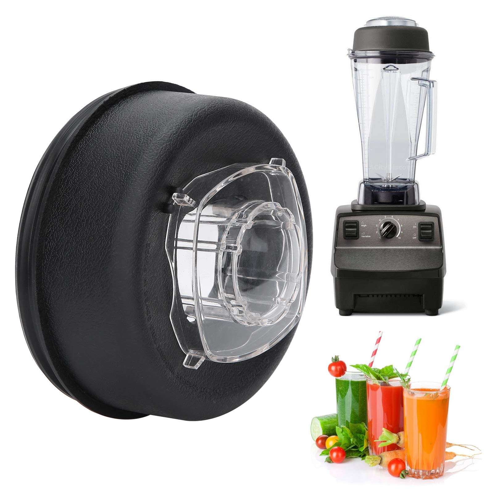 64oz Blender Container Cover - Washable Rubber Juicer Accessories with Plug | Perfect for Smoothie Making & Food Prep