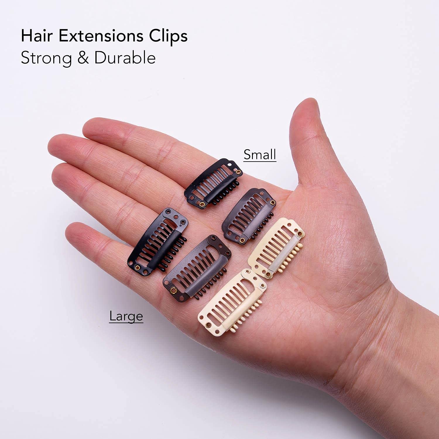 BasicSense 60pcs Hair Extensions Clip-in with Strong Metal Snap Teeth - Blonde Hairpiece for DIY Styling | Perfect for Parties, Weddings & Daily Volume Boost