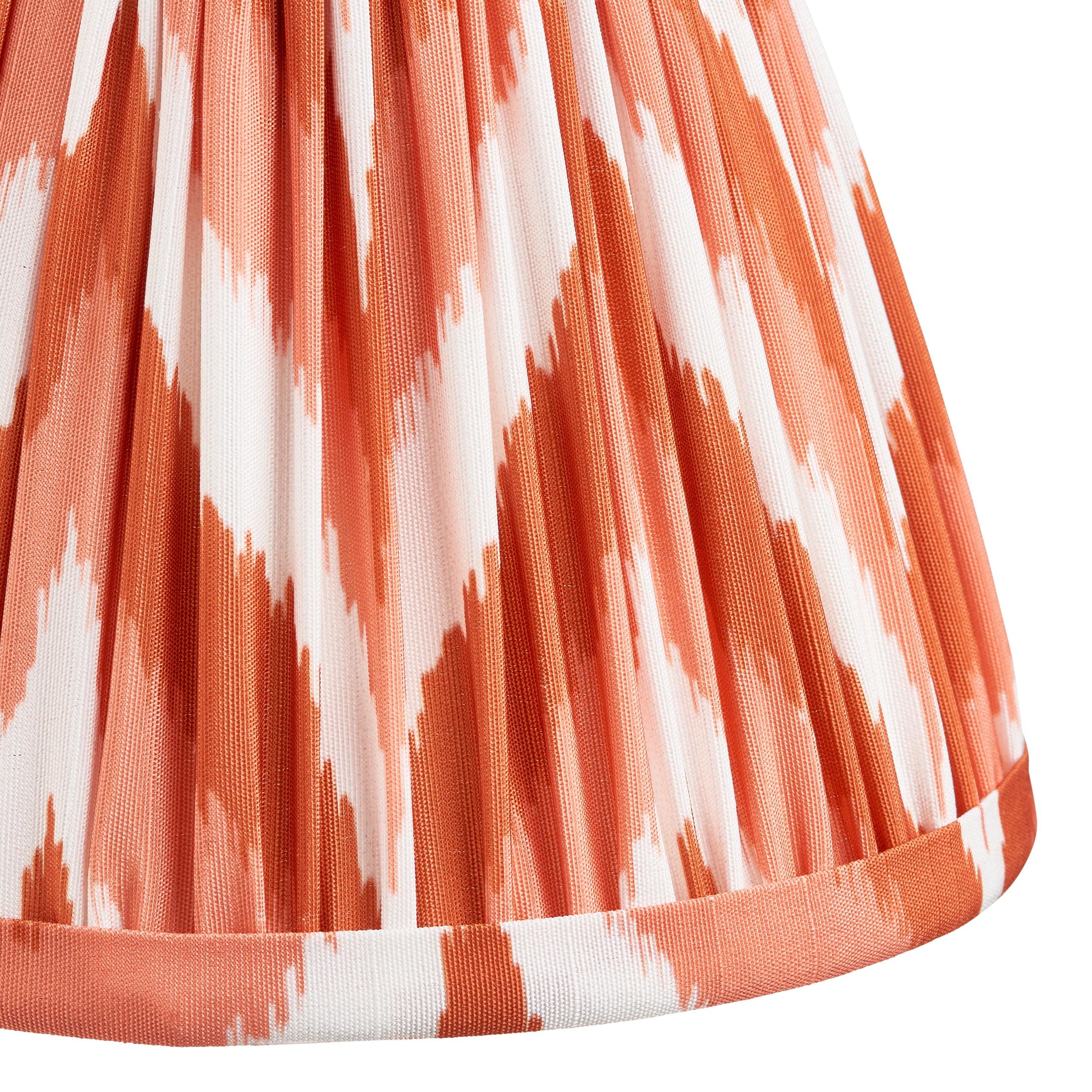 Brass Dome Fold Wall Light - 16cm Apricot Orange Shade with Fold & Zigzag Design | Perfect for Bedroom, Living Room, and Hallway Lighting