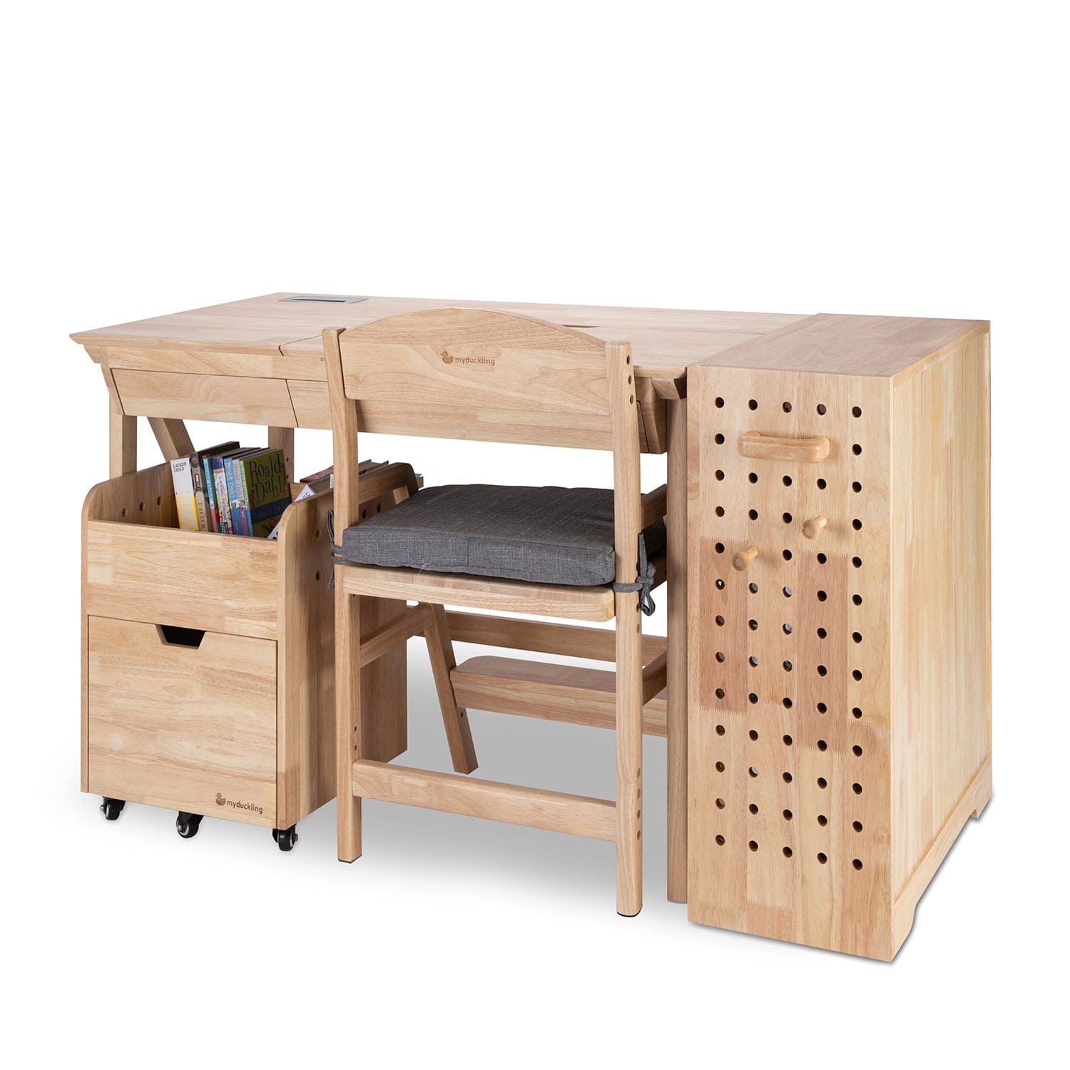 NALA Solid Wood Rolling Cart - Sturdy & Stylish Kitchen, Bathroom, or Office Organizer - Perfect for Storage, Display, and Mobility