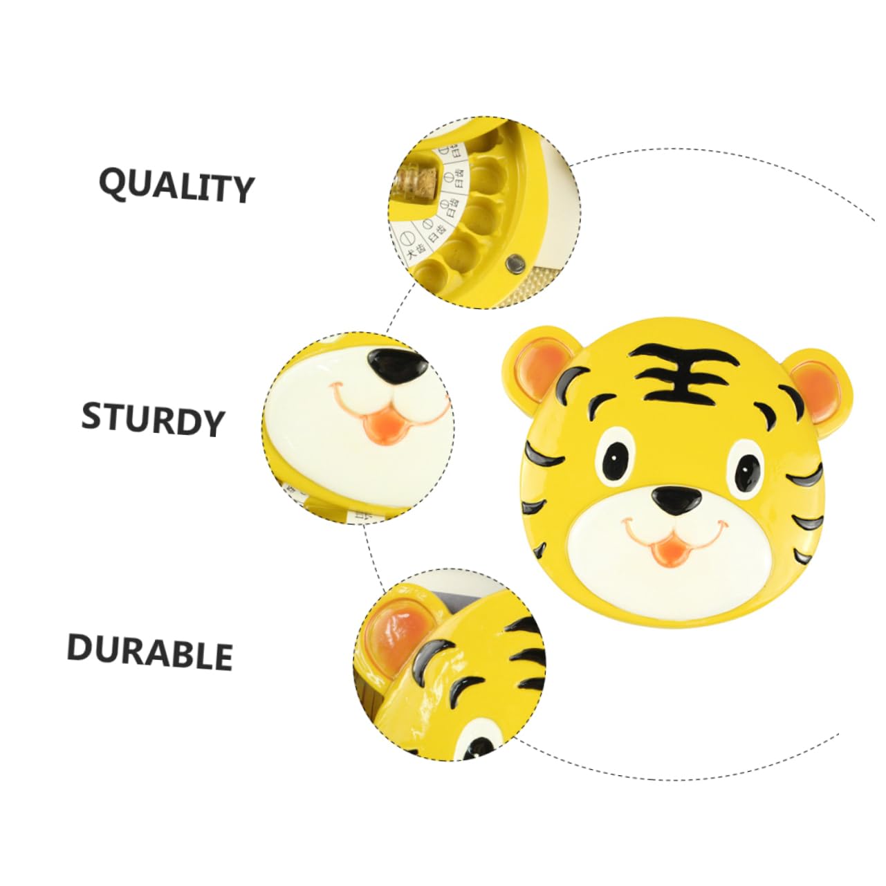 Cute Baby Tooth Keepsake Box with Tiger Pattern - Newborn Hair Storage Organizer for Baby Shower Gifts | Perfect for First Tooth, Hair Lockets & Milestone Memories