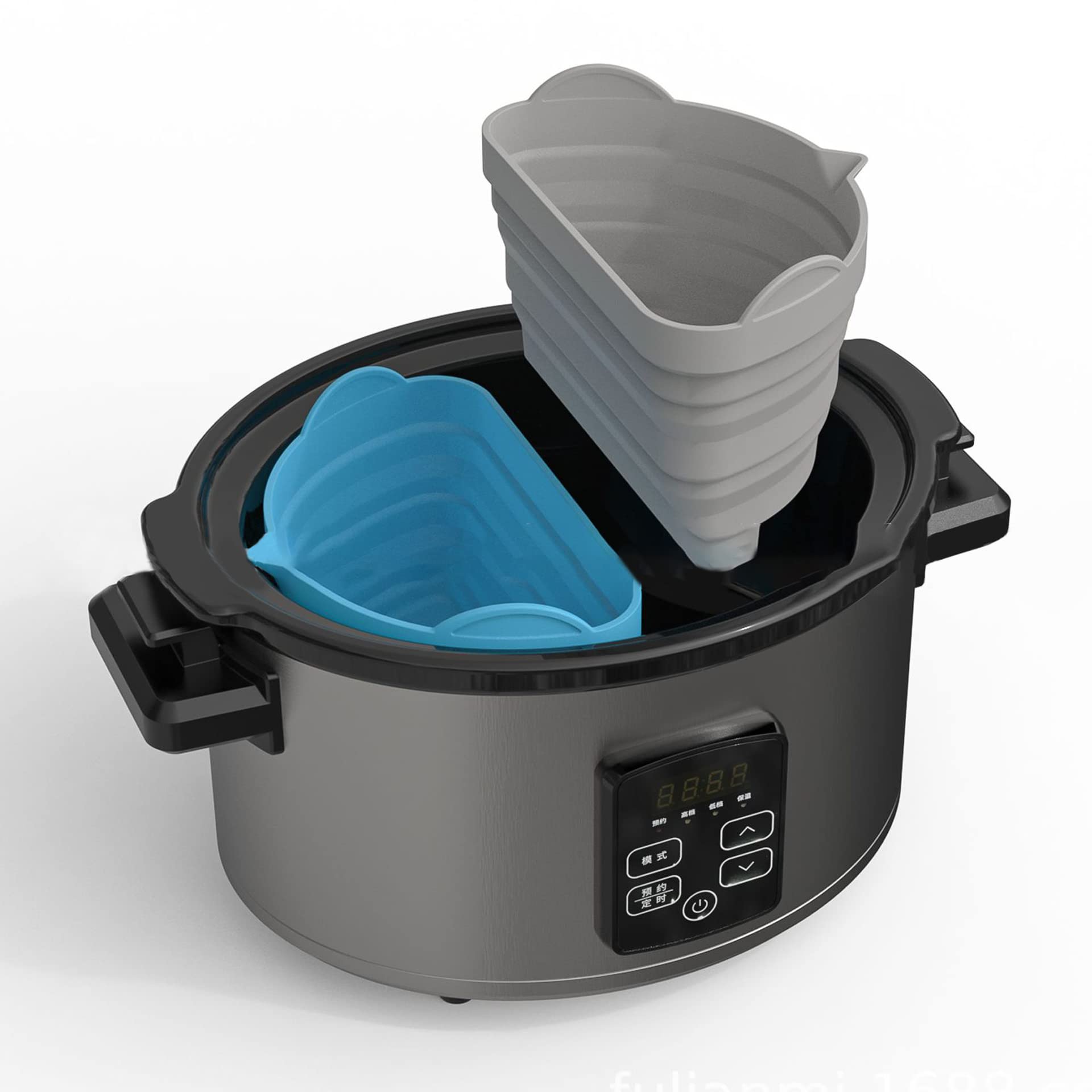 Reusable 6 QT Slow Cooker Divider Liner - Food Grade Silicone Crock Pot Liners for Easy Cleaning | Leakproof & Dishwasher Safe | Perfect for Meal Prep, Soups, Stews, and Casseroles