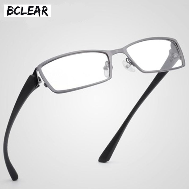 Bclear Men's Titanium Alloy Full Rim Eyeglasses - Lightweight Durable Metal Frame S1976 for Work, Reading & Everyday Wear
