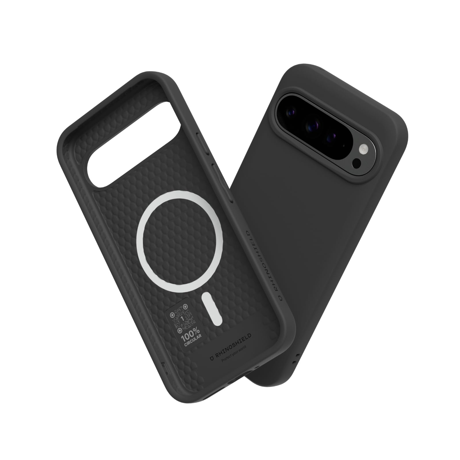 RhinoShield SolidSuit Case Compatible with Google Pixel 9 Pro XL - Slim Protective Phone Cover with Magsafe Support, Military-Grade Drop Protection (3.5m), Premium Matte Finish - Perfect for Work, Travel & Outdoor Activities - Black
