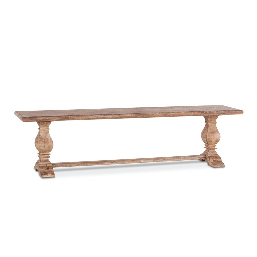 San Rafael Dining Bench - Modern Wooden Kitchen Bench with Cushion, Sturdy & Comfortable for Dining Room, Breakfast Nook, and Outdoor Patio Use