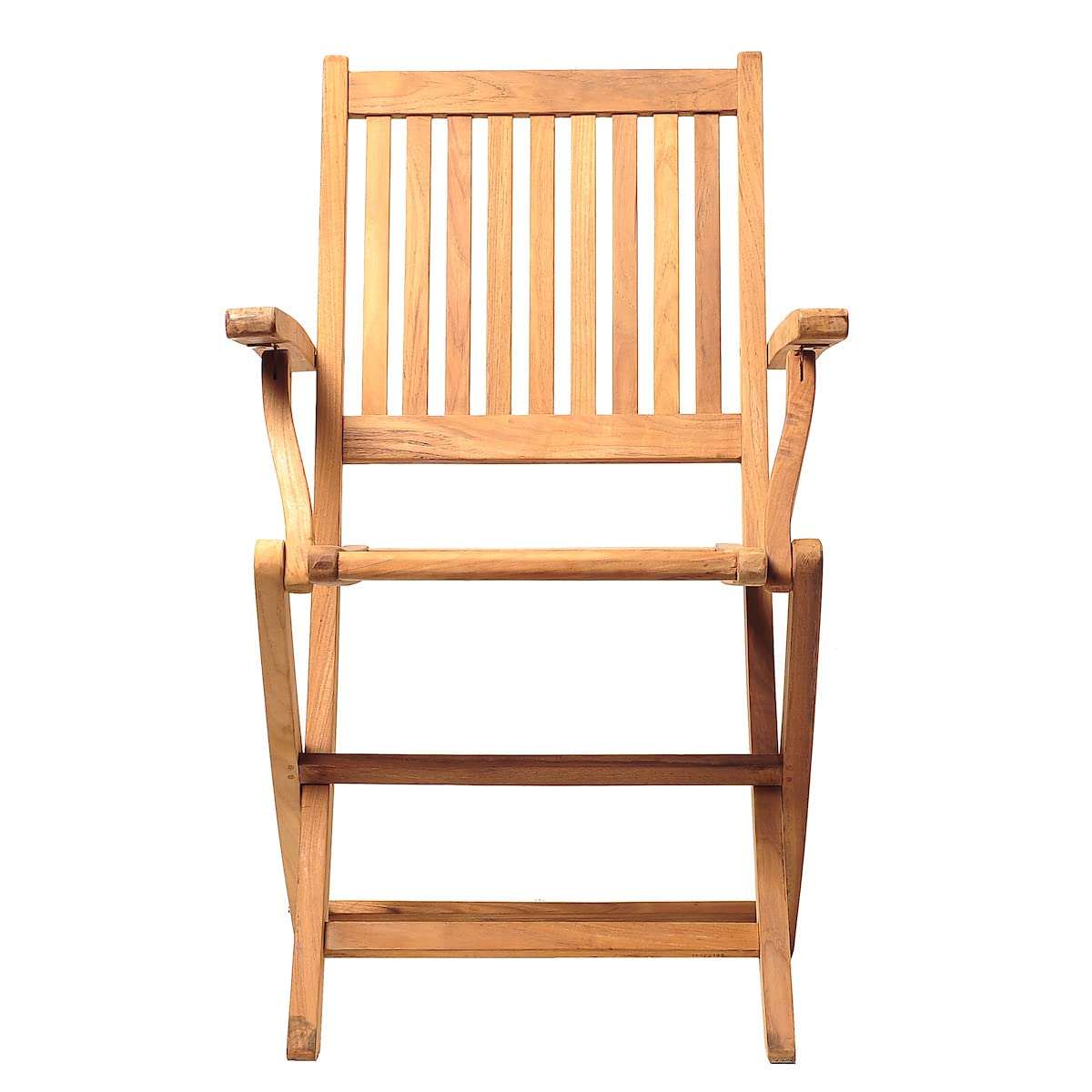 Amazonia London 2-Piece Certified Teak Patio Folding Armchair Set - Outdoor Garden Furniture for Poolside, Deck, and Backyard Relaxation