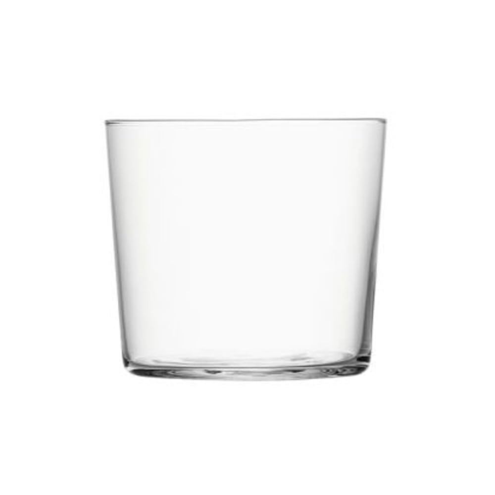 LSA International Gio Clear Glass Tumbler Set of 4 (310ml) - Dishwasher Safe Lowball Drinking Glasses for Cocktails, Juice & Iced Coffee - Perfect for Home Bar, Restaurant & Party Use