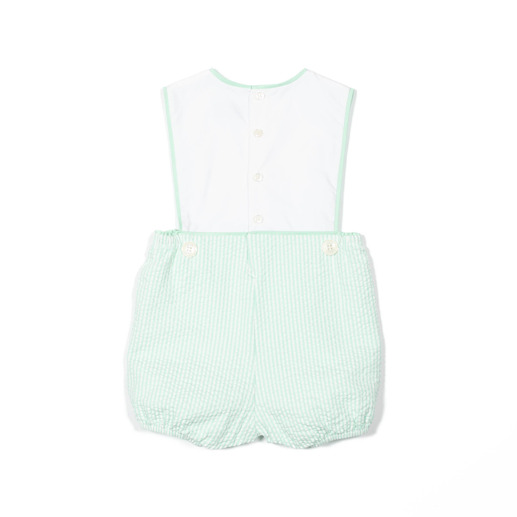 Andrew Bubble in Mid Ocean Mint Seersucker - Lightweight Summer Shirt for Men, Breathable Casual Wear, Perfect for Beach Vacations & Outdoor Activities
