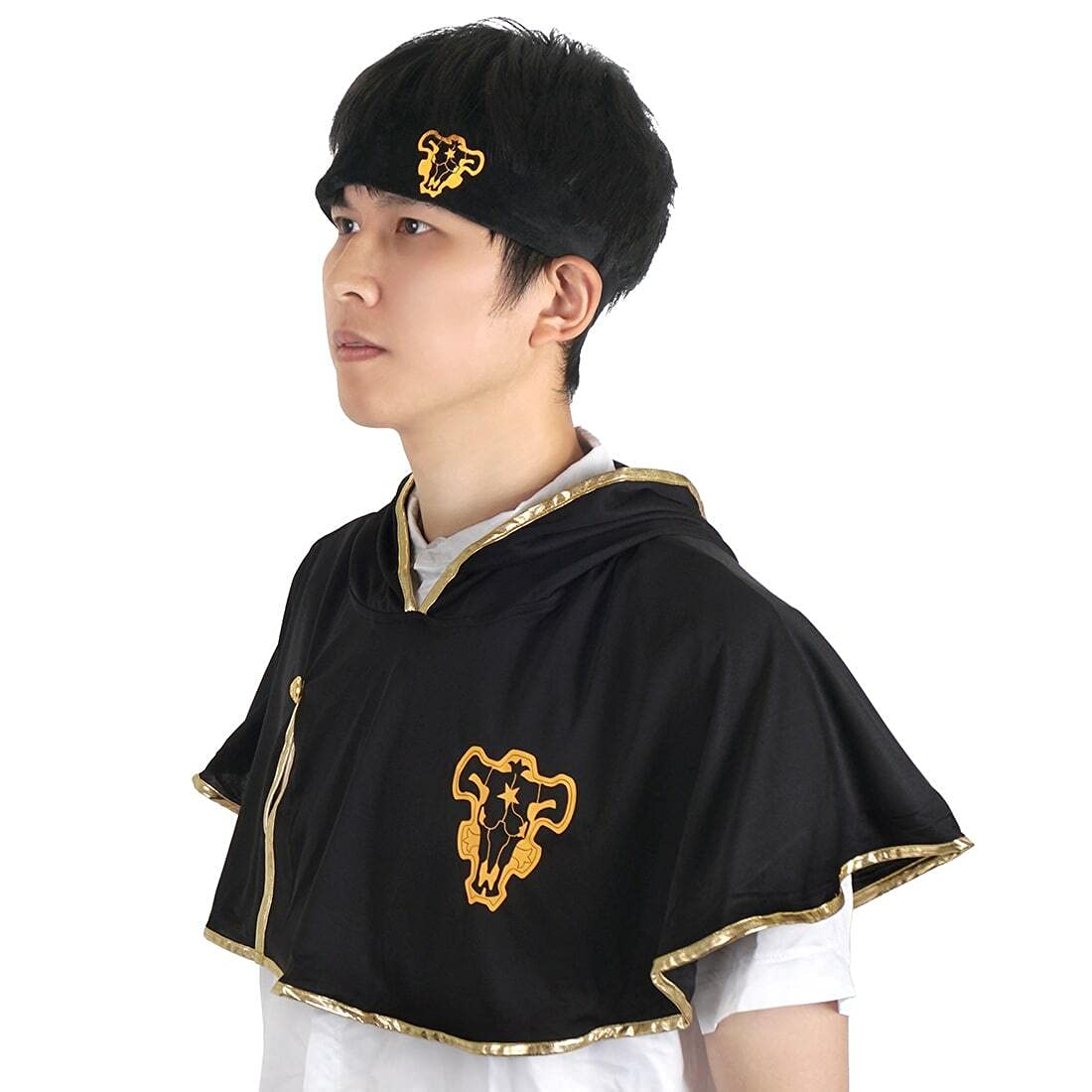 Black Clover Cosplay Hooded Cape - Asta Costume Cloak for Anime Fans | Perfect for Halloween, Cosplay Events & Anime Conventions