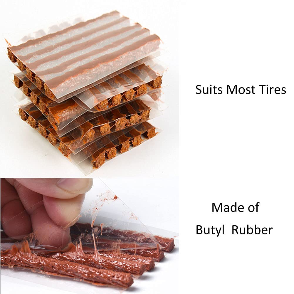 50 Pcs Tire Repair Plugs - Heavy Duty Tire Patch Kit for Car, ATV, UTV, Motorcycle & Wheelbarrow - Fix Flat Tires Fast - Emergency Roadside & Off-Road Vehicle Maintenance Essential