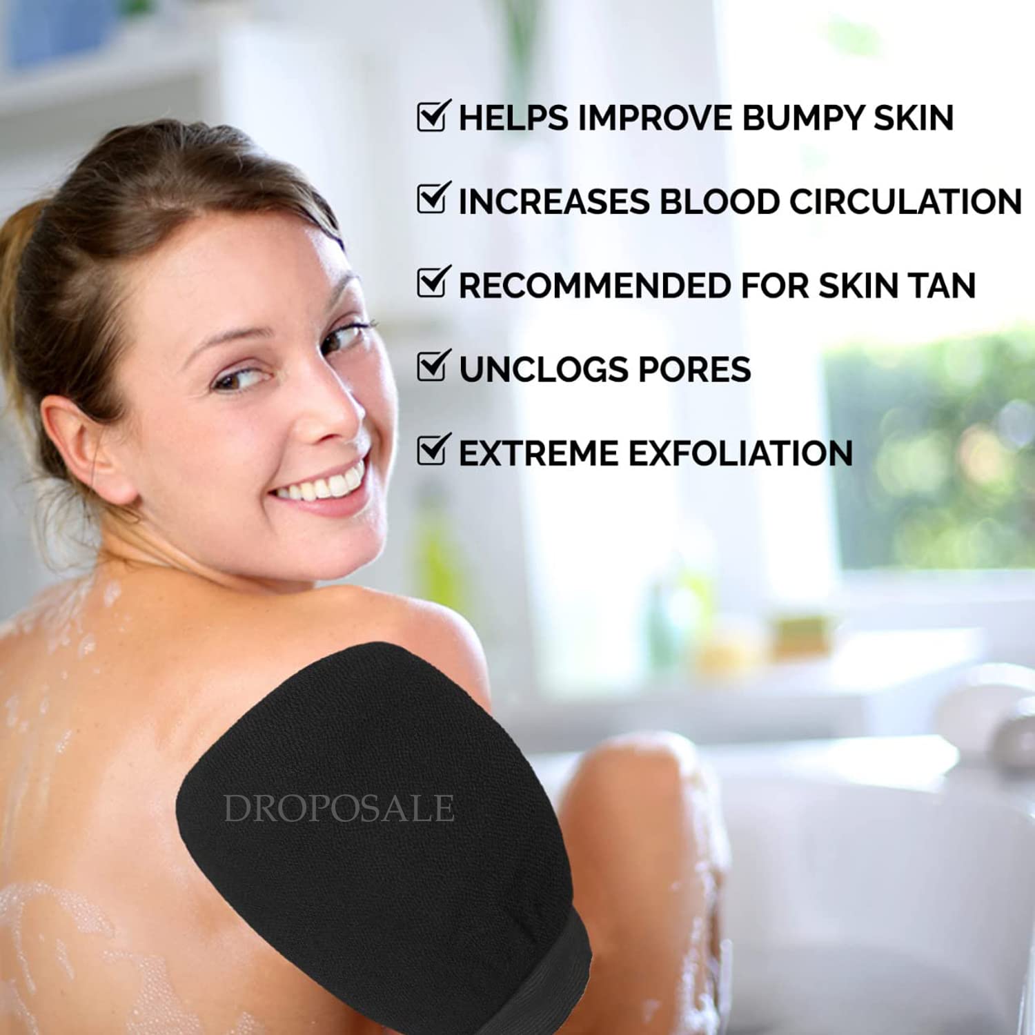 Exfoliating Bath Gloves for Spa & Massage - Luffa Body Scrubber Mitt for Deep Cleansing, Dead Skin Removal on Face & Body | Perfect for Shower, Sauna & At-Home Skincare Routine
