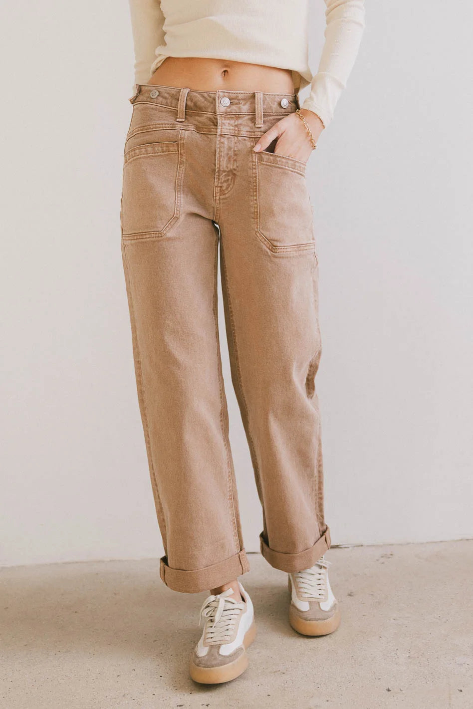 Amber Wide Leg Jeans for Women - High Waist Stretch Denim Pants, Comfortable & Trendy (Final Sale) - Perfect for Casual Outfits, Office Wear & Weekend Style