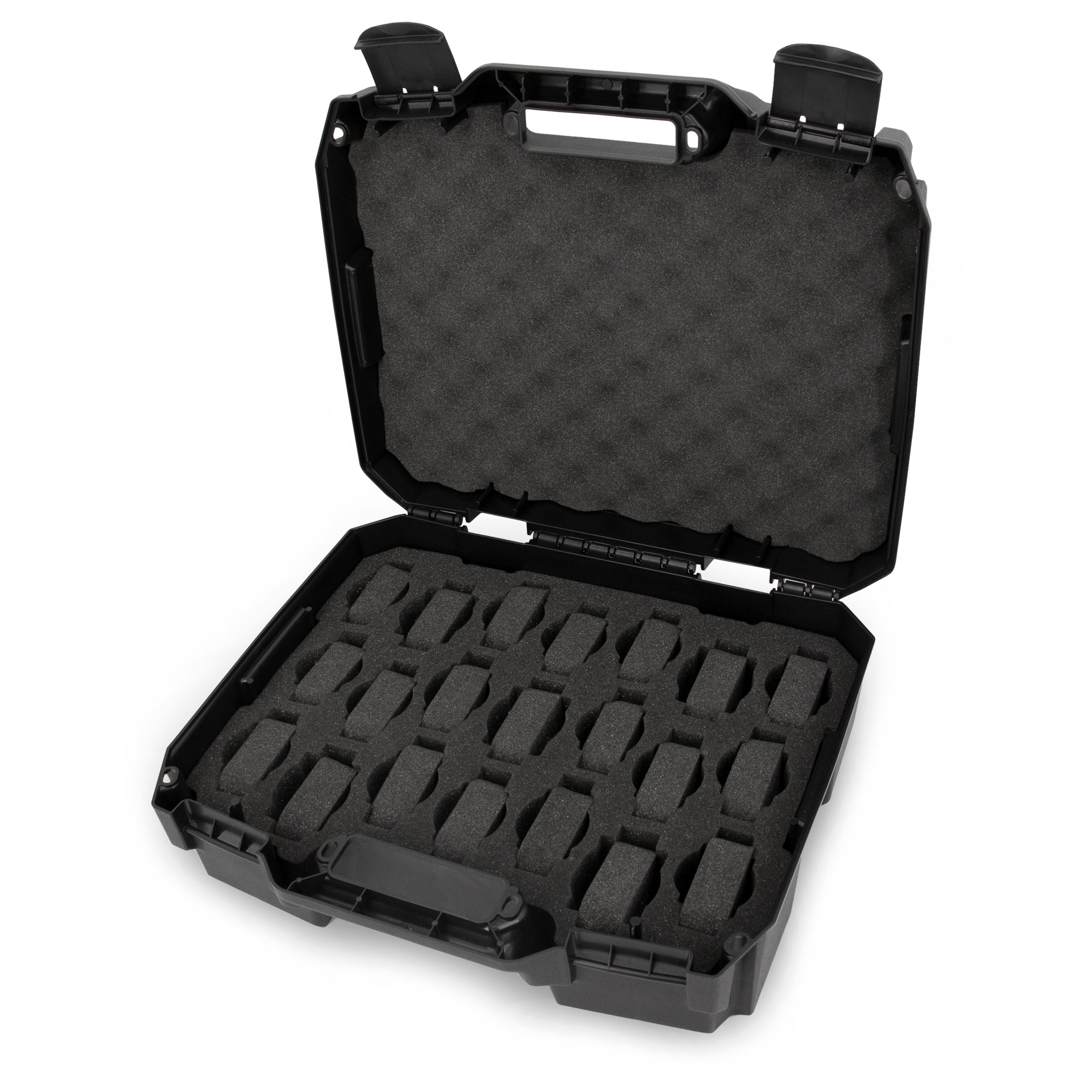 CASEMATIX Hard Shell Watch Travel Case with 42 Slots - Premium Watch Roll Holder for 24mm to 56mm Watch Faces - Durable Watch Storage Box with Custom Foam Interior - Perfect for Travel, Collection Display & Luxury Watch Protection