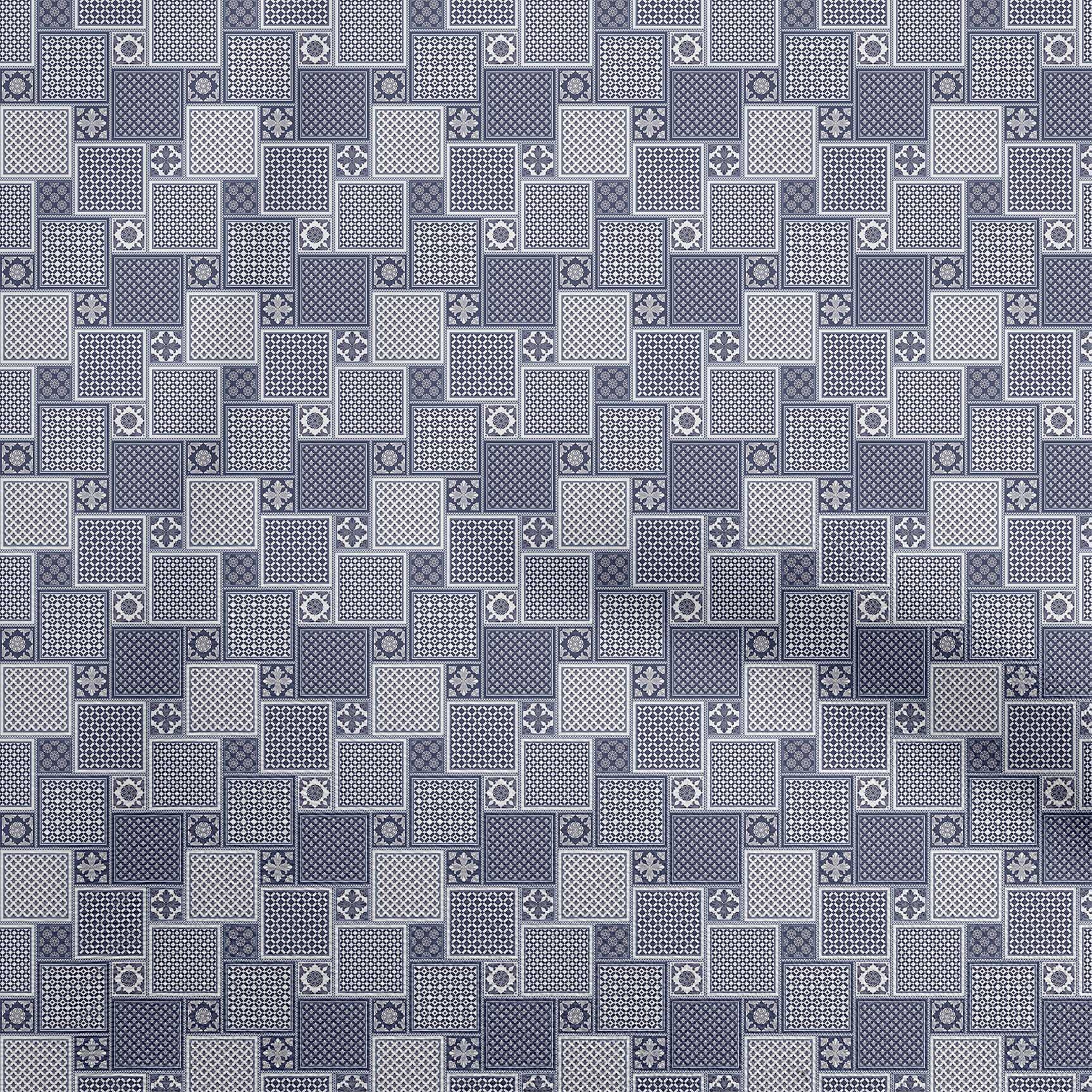 oneOone Velvet Blue Floral Printed Fabric by The Yard - 58 Inch Wide DIY Sewing Material for Clothing, Dresses, Home Decor & Crafts