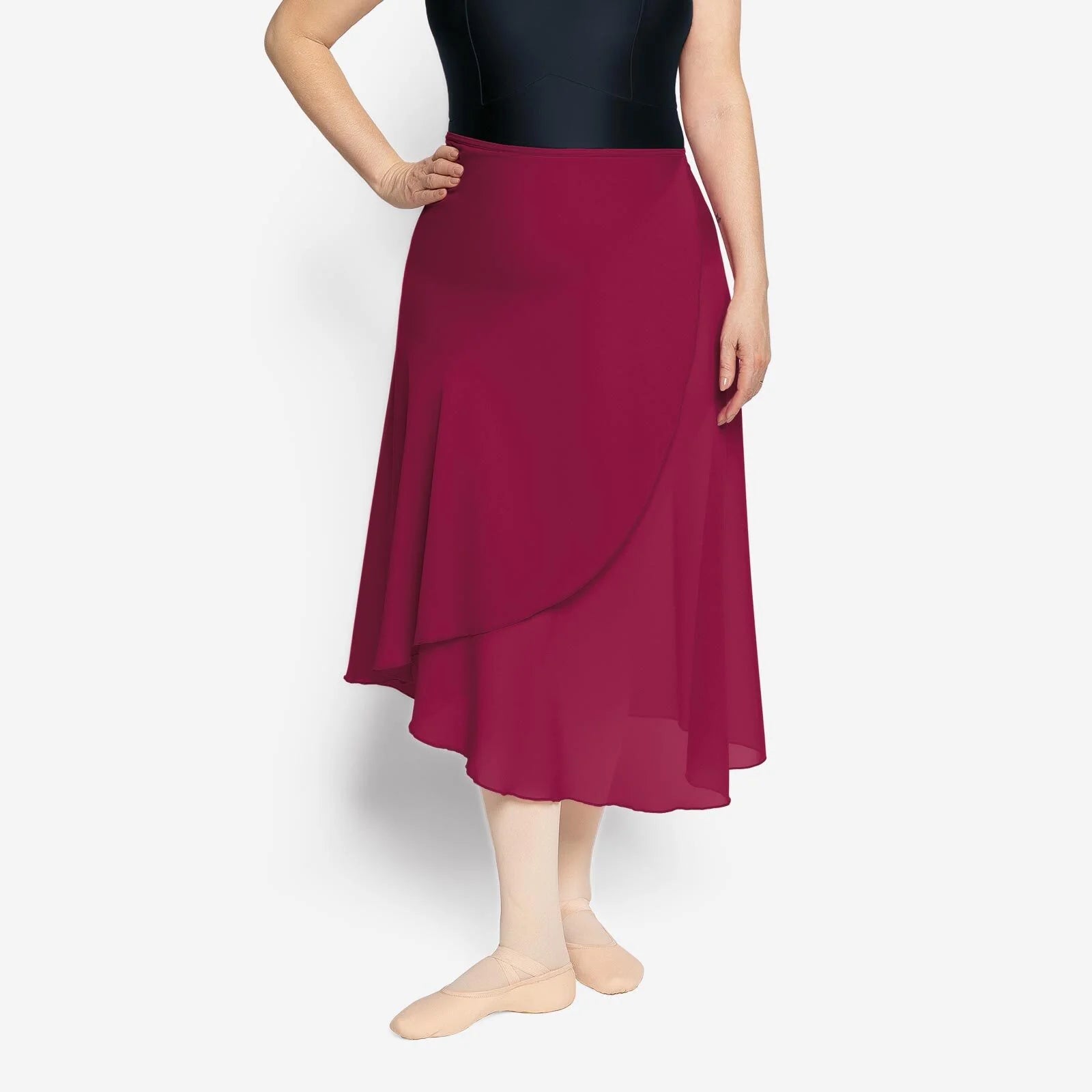 So Danca Adult CORDELIA Curvy Pull on Skirt - Stretchy Ballet Dance Skirt for Women, Comfortable Elastic Waist, Perfect for Ballet Class, Dance Practice & Performance