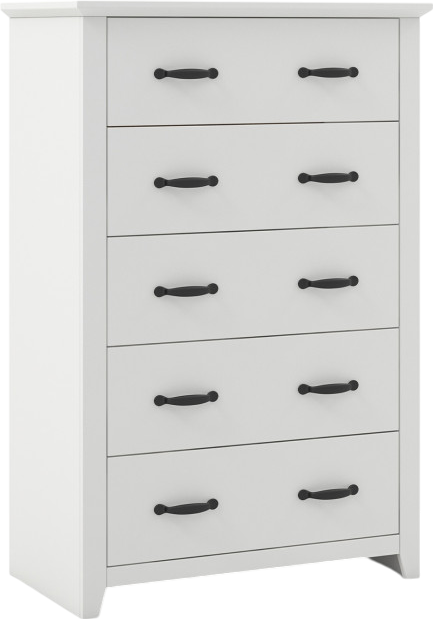 Costway 5-Drawer Tall Dresser Storage Cabinet with Sturdy MDF Frame - Perfect for Bedroom, Living Room & Office Organization