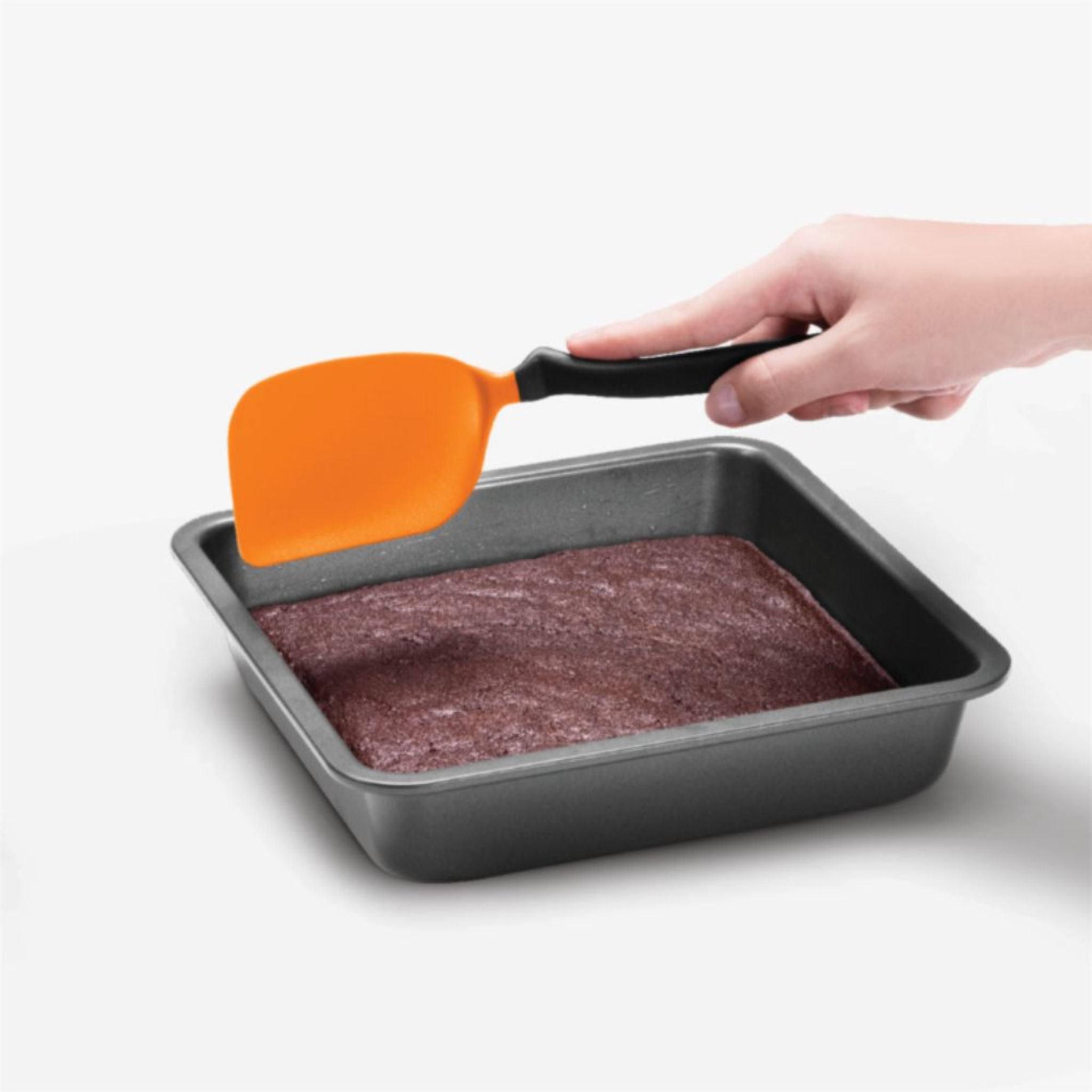 DreamFarm Nylon Turner Spatula - Mini Chopula for Non-Stick Cookware - Orange (SH DFCU3543 OR) - Perfect for Flipping Pancakes, Eggs & Delicate Foods