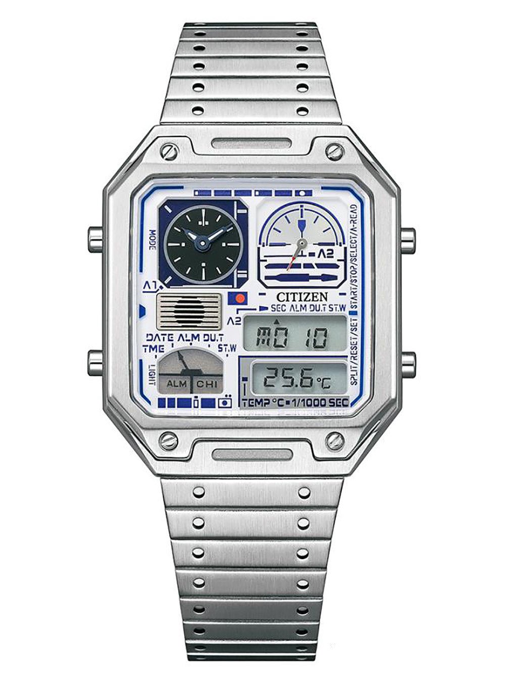 CITIZEN Eco-Drive R2-D2 Limited Edition JG2121-54A Men's Watch with Thermo Sensor - Star Wars Collector's Item for Fans & Gift Giving