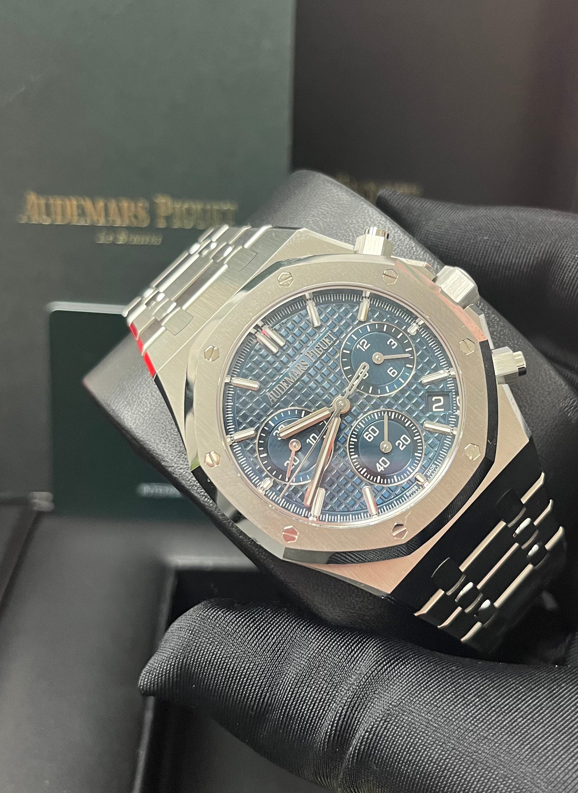 Audemars Piguet Royal Oak 50th Anniversary Men's Watch - 26240ST.OO.1320ST.01 - Stainless Steel Bracelet, Blue Dial - Luxury Timepiece for Special Occasions & Collectors