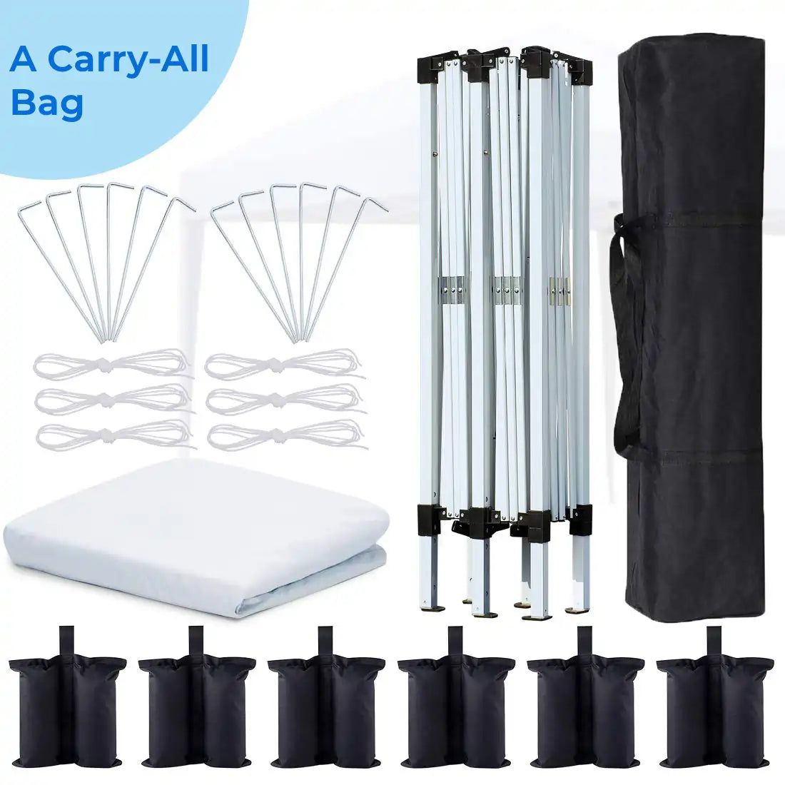 10'x20' EZ Pop Up Canopy Tent - Instant Shelter for Outdoor Events, Parties, Camping & Beach - Waterproof & UV Protection