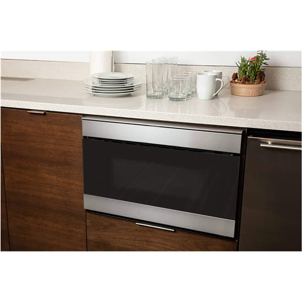 Sharp SMD2489ES 1.2 Cu.Ft. Stainless Steel Microwave Drawer Oven - Built-in Under Counter for Modern Kitchens & Small Spaces