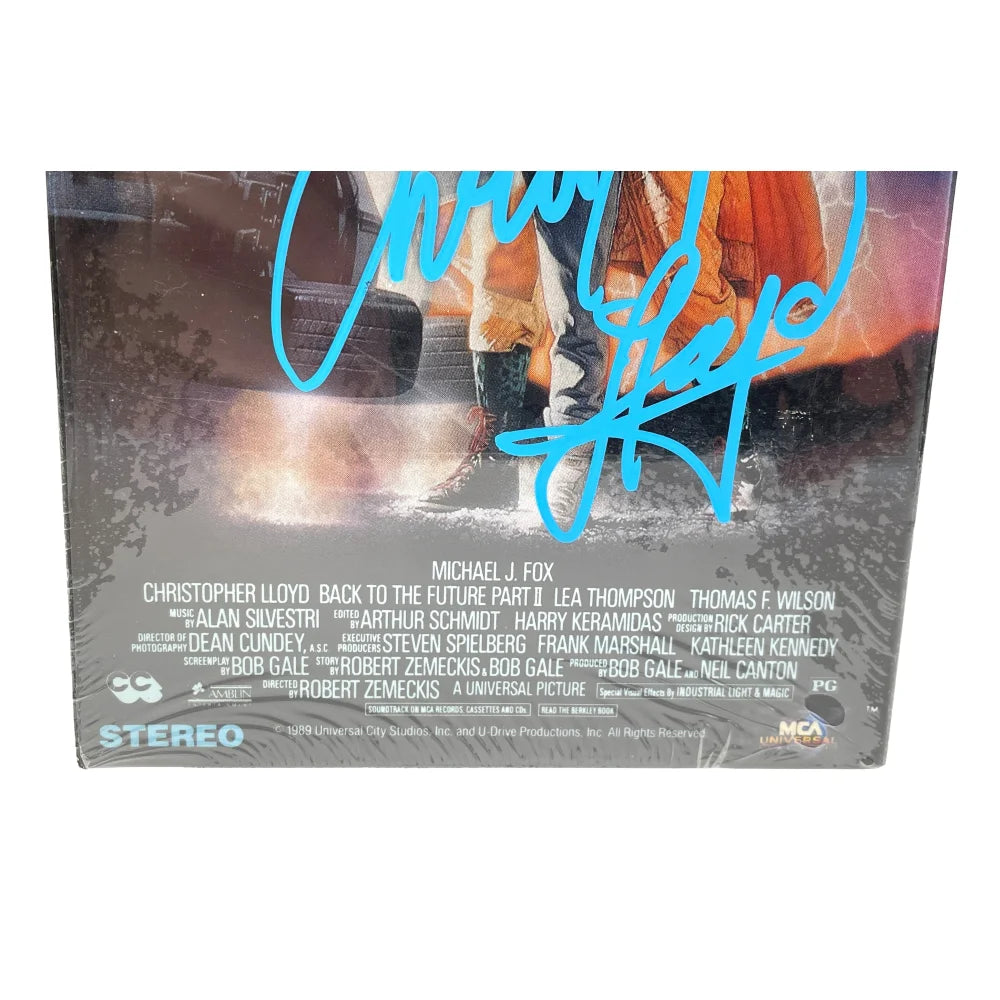 Christopher Lloyd Autographed Back to the Future II VHS Tape 1989 - JSA Certified - Collectible Movie Memorabilia - Perfect for Fans, Gift Giving & Home Theater Displays