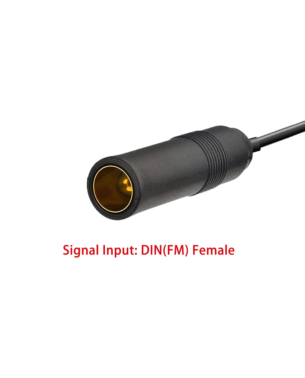 Vecys FM/AM DAB DAB+ Car Antenna Signal Booster Amplifier - DIN Female to DIN Male Adapter 12V Digital Radio Antenna Splitter - Enhances Audio Stereo Reception for Car Digital Radios - Perfect for Road Trips & Daily Commuting