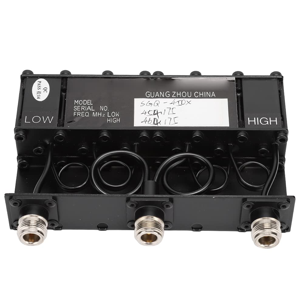 10W UHF 6 Cavity Duplexer TX 454.175MHz RX 464.175MHz - N Connector Radio Repeater for Wireless Communication - Signal Booster for Two-Way Radios, Ham Radio & Commercial Use