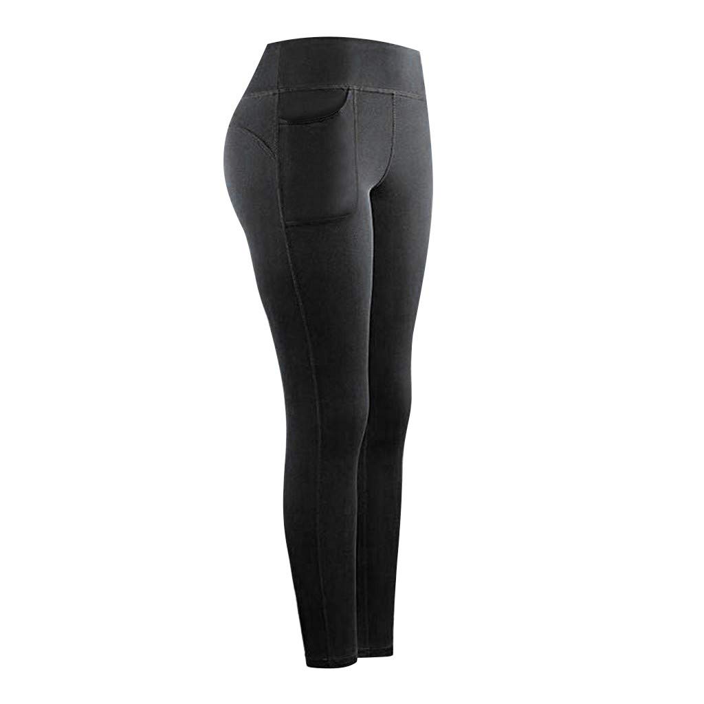 NRUTUP Women's Yoga Pants with Pockets - High Waisted Running Leggings, Non See Through & Tummy Control Workout Pants - Stretchy Athletic Yoga Pants for Gym, Running, Pilates & Daily Wear