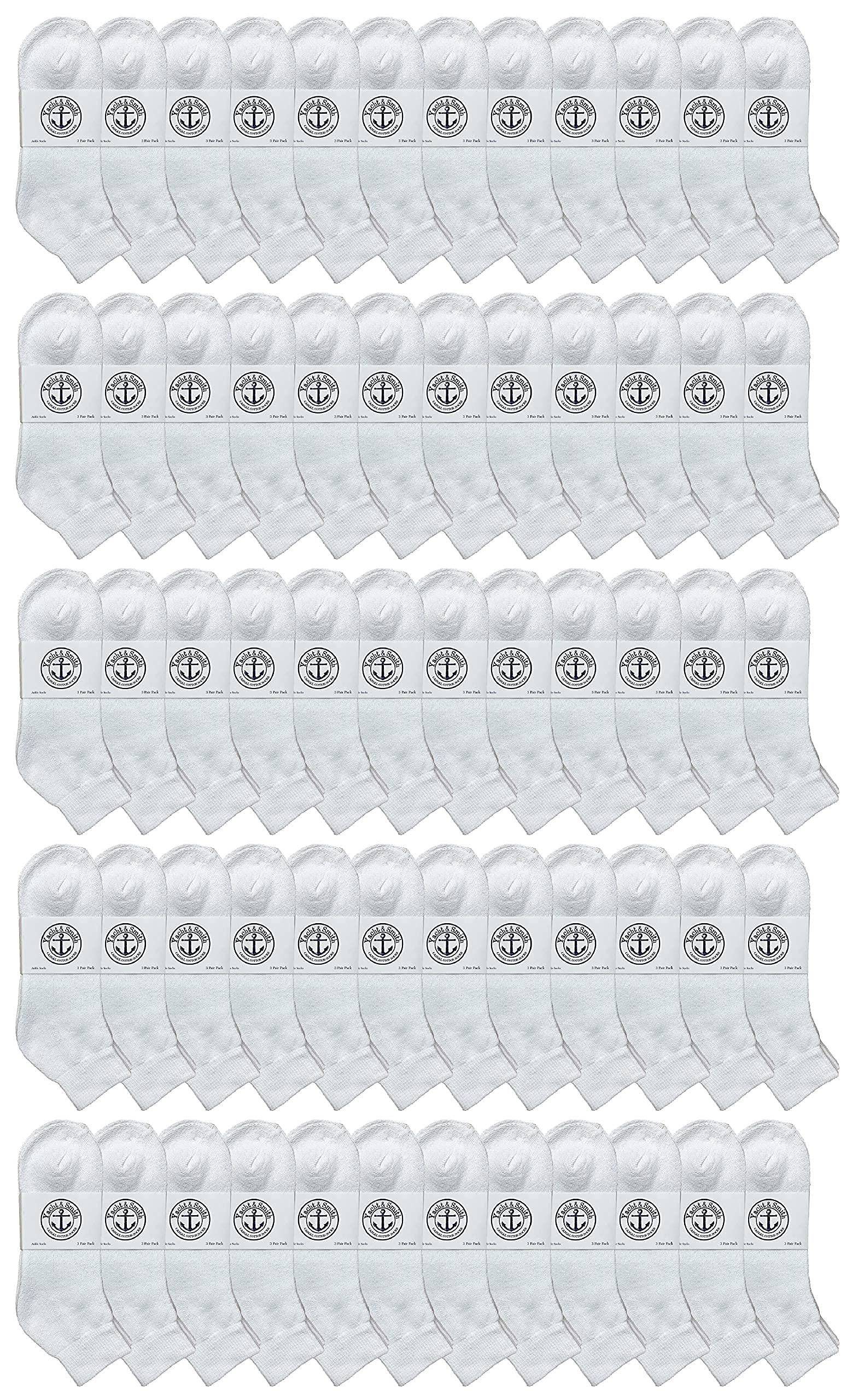 60 Pairs Bulk Wholesale Cotton Athletic Socks for Men, Women & Kids - Unisex Crew, Ankle & Tube Socks - Perfect for Sports, Gym, Running & Everyday Wear
