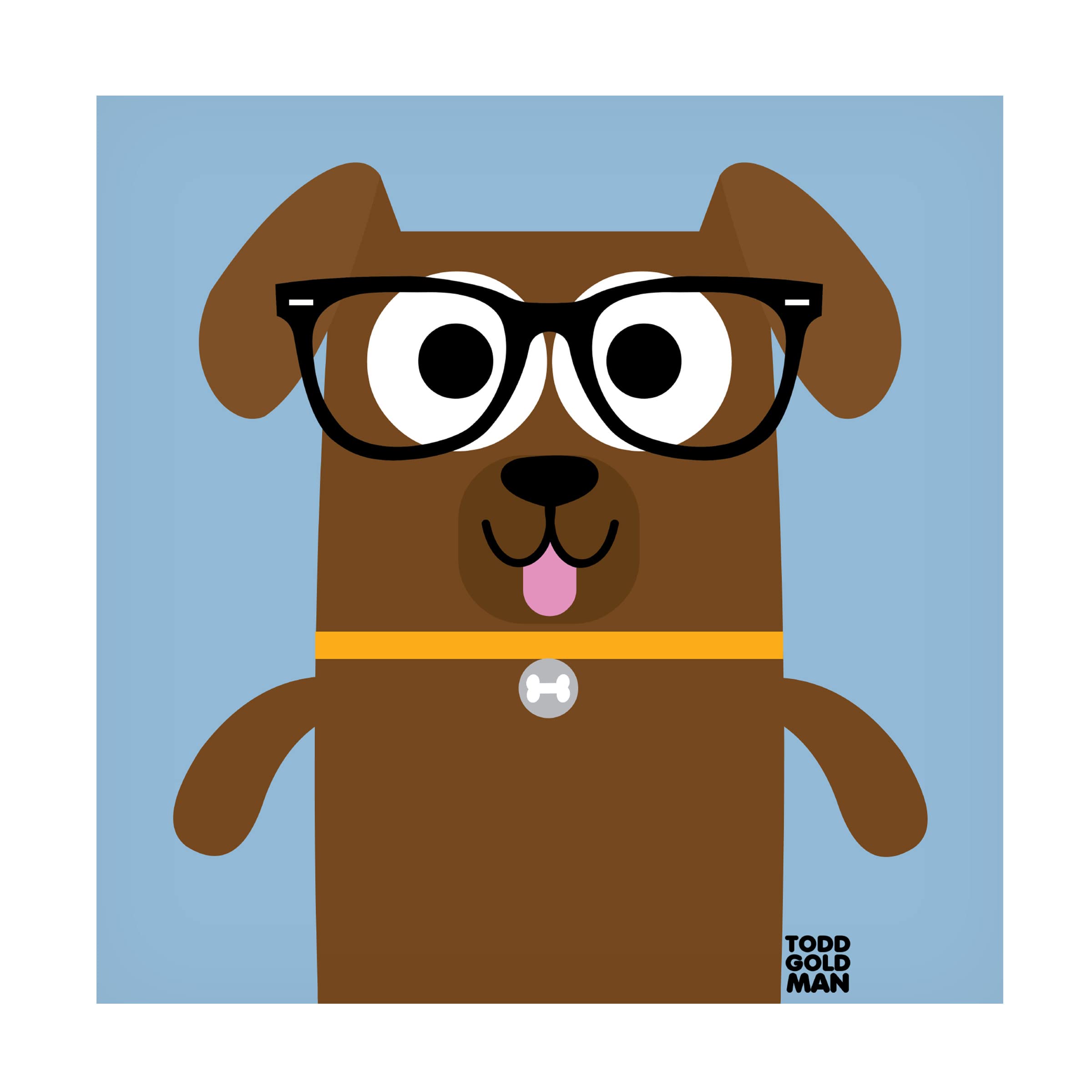 Trademark Fine Art 'Bow Wow Labrador' Canvas Print by Todd Art - Handmade Dog Portrait for Living Room, Bedroom & Office Decor