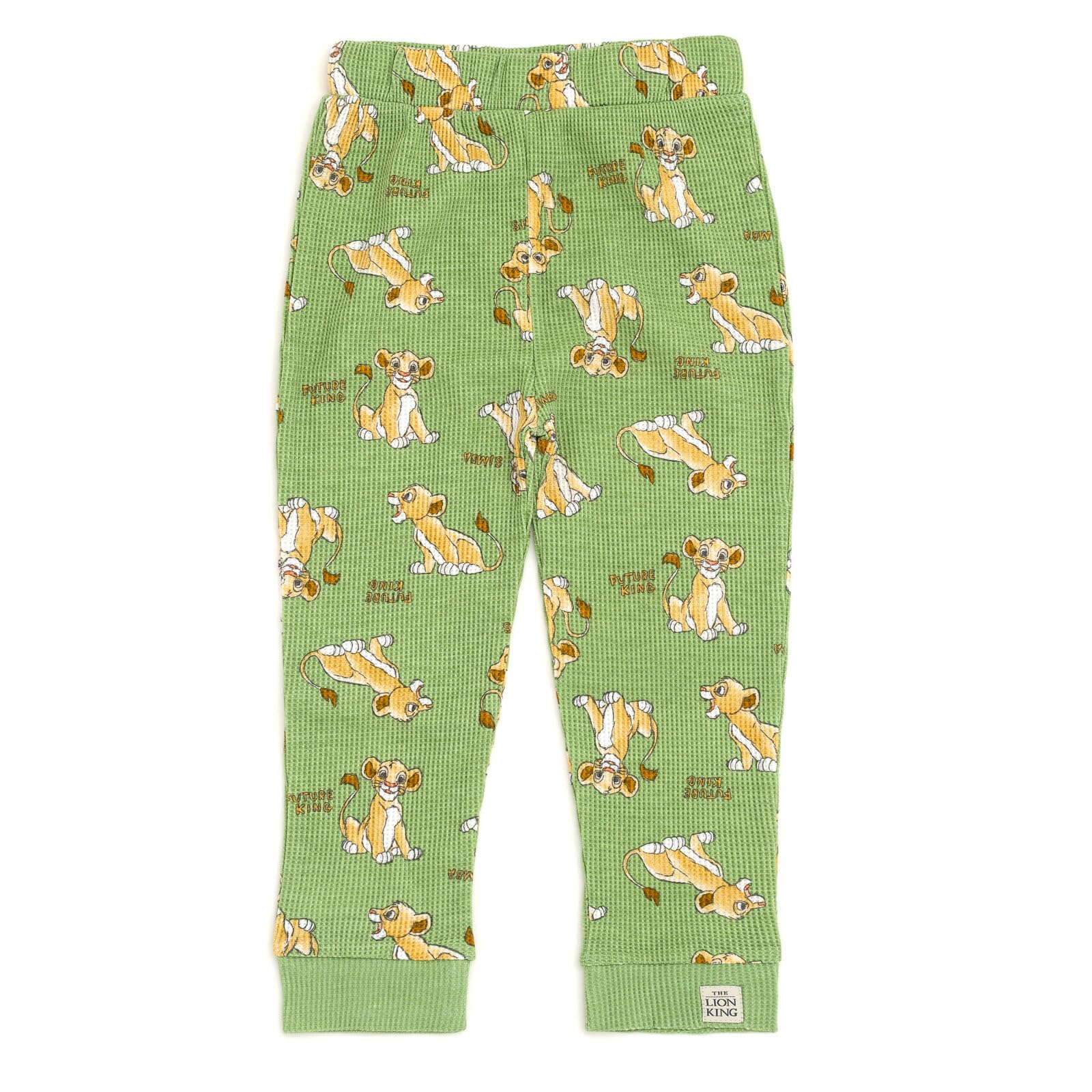 Disney Waffle Knit Pullover Sweatshirt & Jogger Pants Outfit Set for Babies & Toddlers (0-3M-5T) - Soft Cotton Lounge Wear for Newborns & Kids - Perfect for Playtime, Family Photos & Cozy Outings