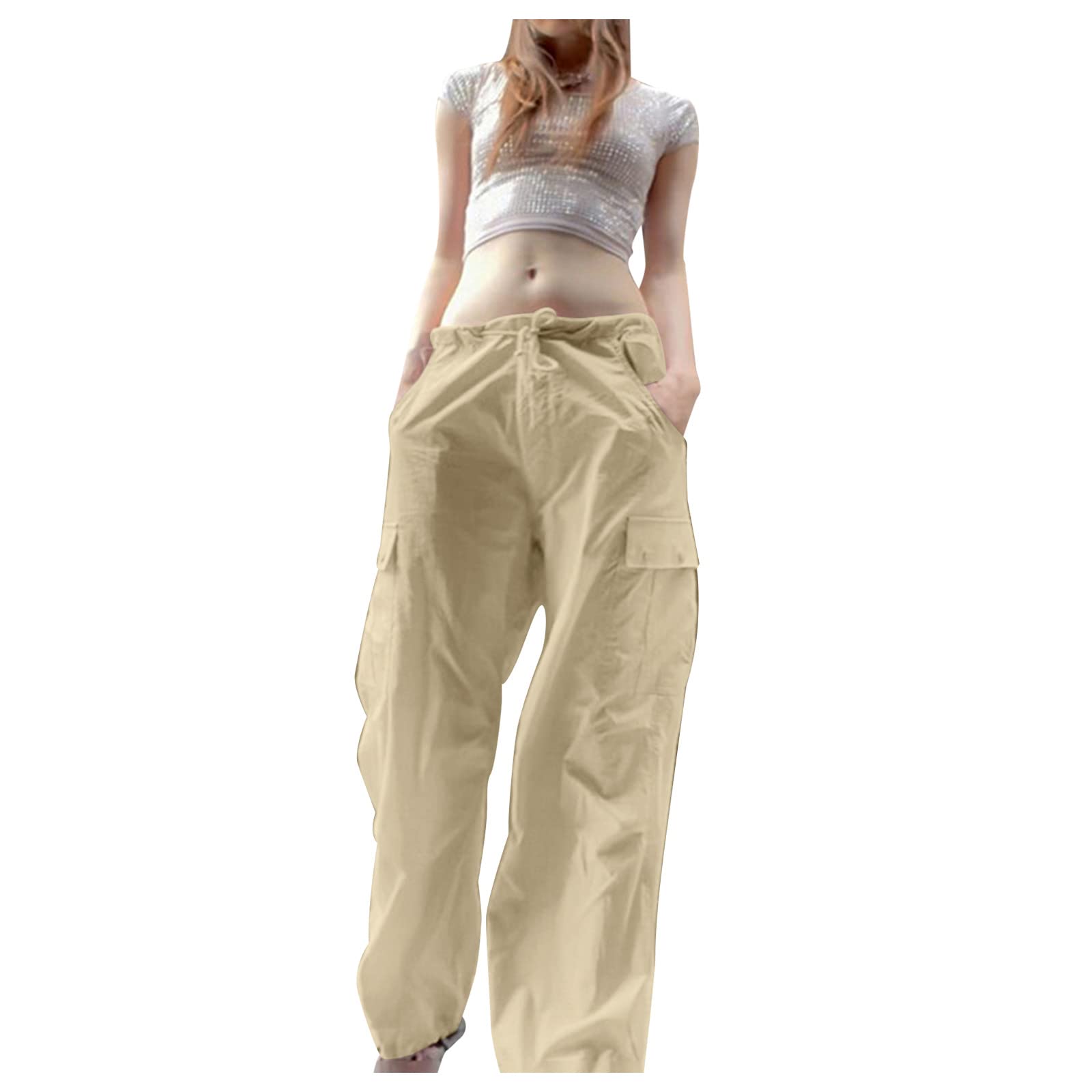 Women's Baggy Cargo Jumpsuit - Streetwear Hip Hop Joggers with Drawstring Waist | Casual Loose Wide Leg Pants for Urban Fashion, Workout & Lounge Wear