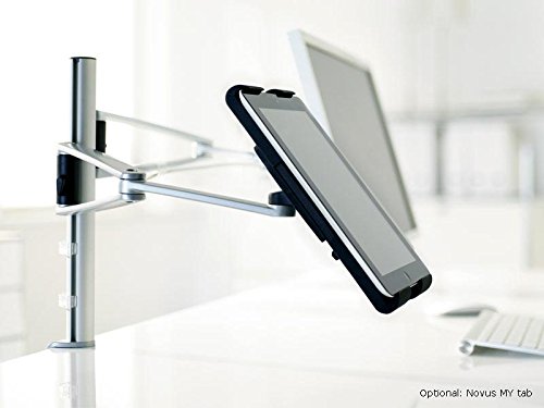 One Plus C Monitor Arm with Desk Clamp - Adjustable Ergonomic Monitor Stand for Home Office, Silver - Perfect for Dual Monitor Setup & Workspace Organization