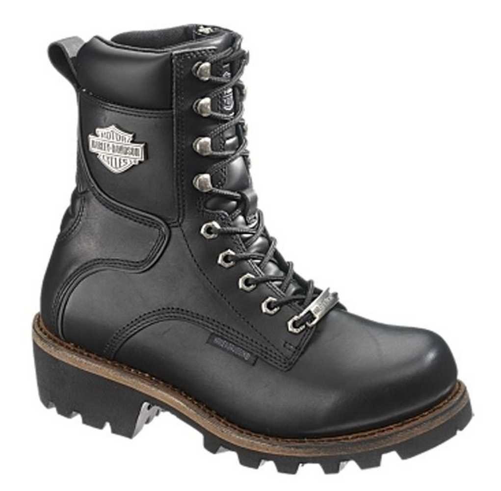 Harley-Davidson Women's Tyson 7-Inch Black Leather Motorcycle Boots - D87016 - Stylish & Durable Riding Boots for Women Bikers - Perfect for Motorcycle Tours, Cruising & Everyday Wear
