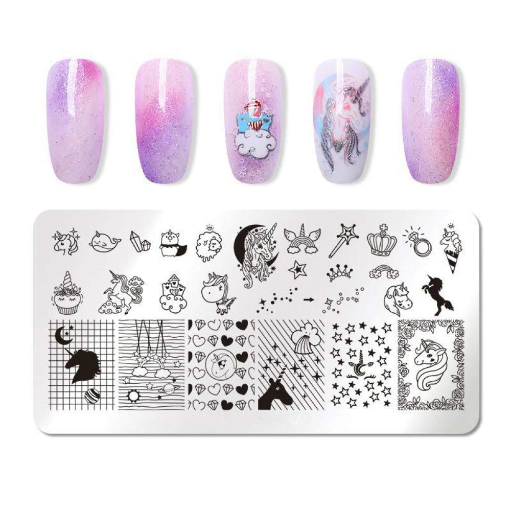 Fashion Nail Art Stamping Plate - Multi-Pattern Template for Nail Printing | DIY Manicure & Salon Use