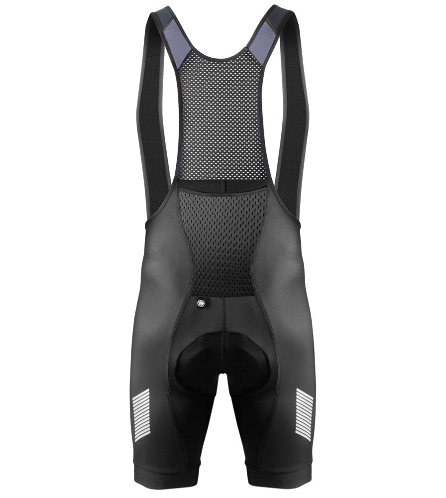 USA Made Men's Elite Padded Cycling Bib Shorts - Performance Long Distance Bike Shorts for Road & Mountain Biking | Comfortable Cycling Gear for Training & Racing