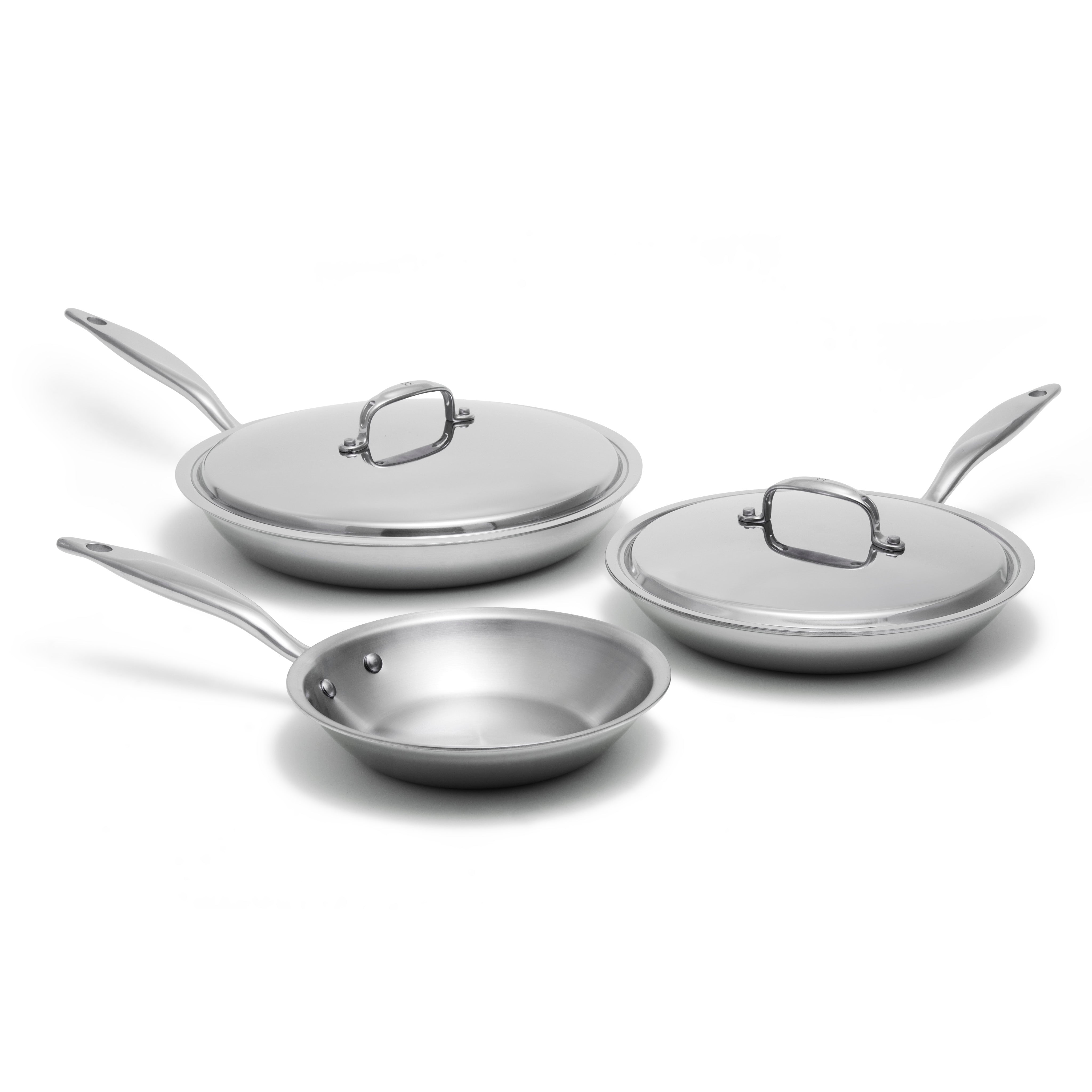 Premium Titanium Nonstick 5-Piece Fry Pan Set - Durable, PFOA-Free Cookware for Healthy Cooking - Perfect for Frying, Searing & Sauteing in Home Kitchens