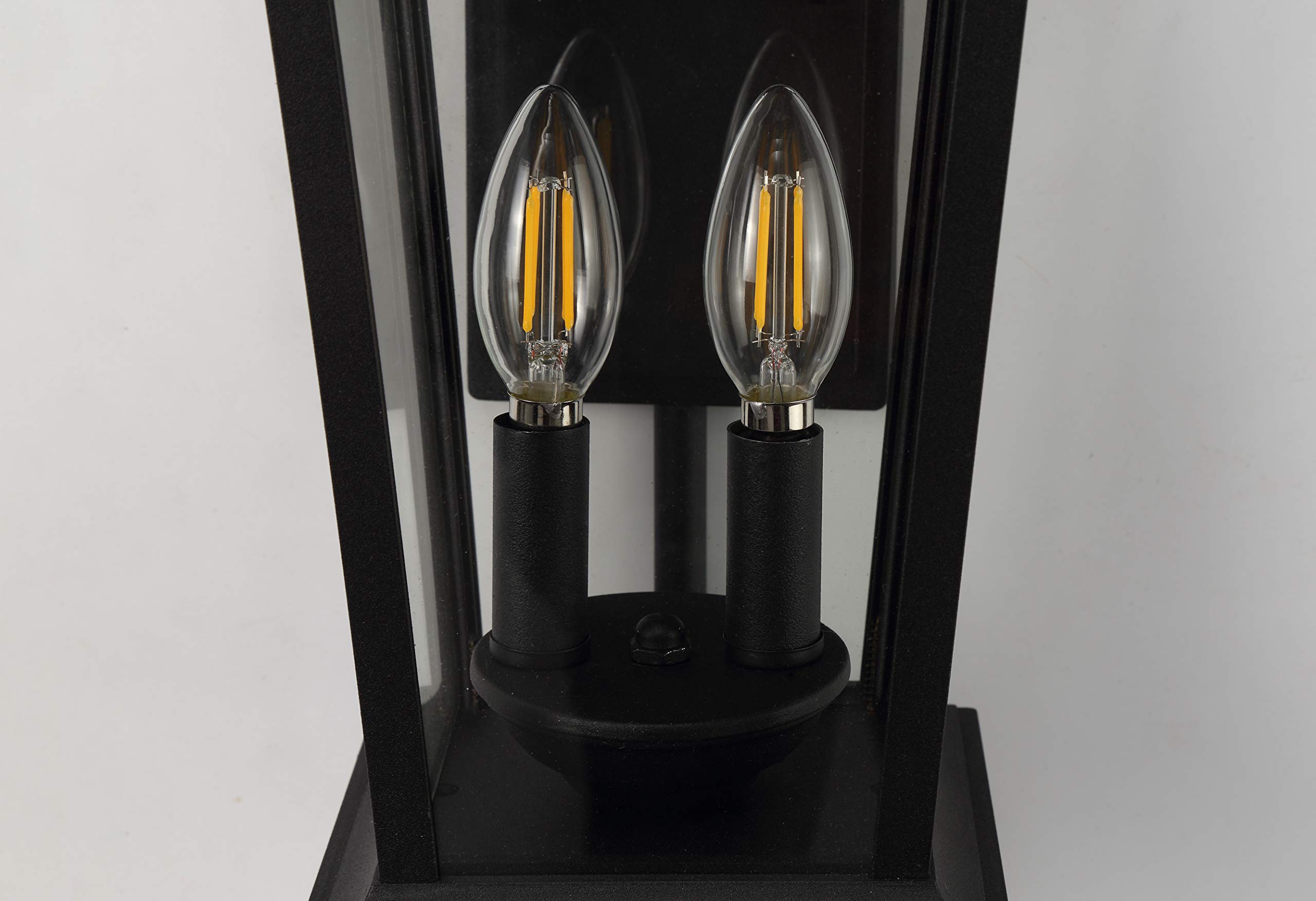 Outdoor Wall Lantern - Waterproof Exterior Wall Sconce Light Fixture with Clear Glass, Black Anti-Rust Porch Lighting for Patio, Garden & Entryway