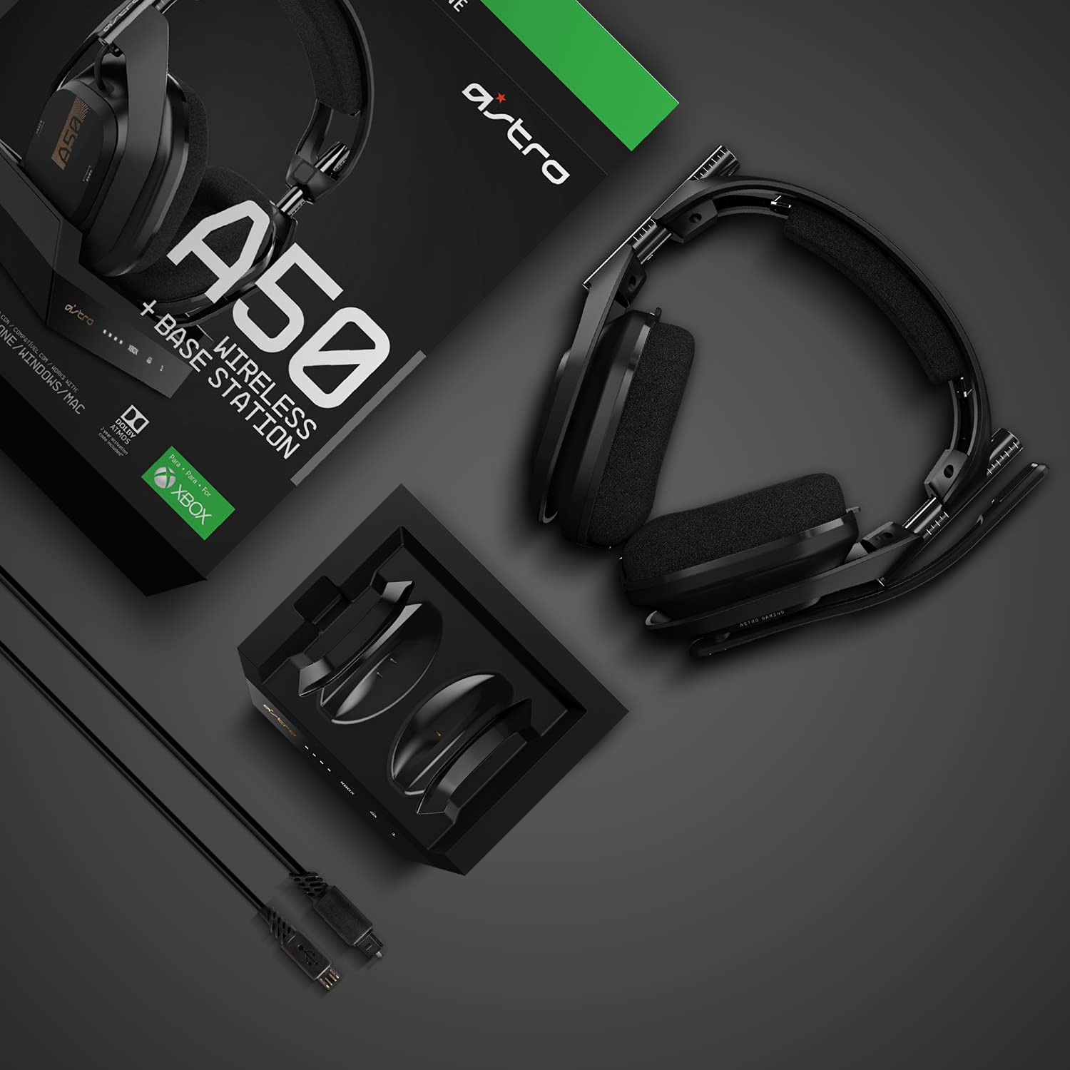 ASTRO Gaming A50 Wireless Gaming Headset with Base Station Gen 4 - Xbox Series X|S, Xbox One, PC & Mac Compatible - Black/Gold - Premium Surround Sound for Gaming, Streaming & Virtual Meetings