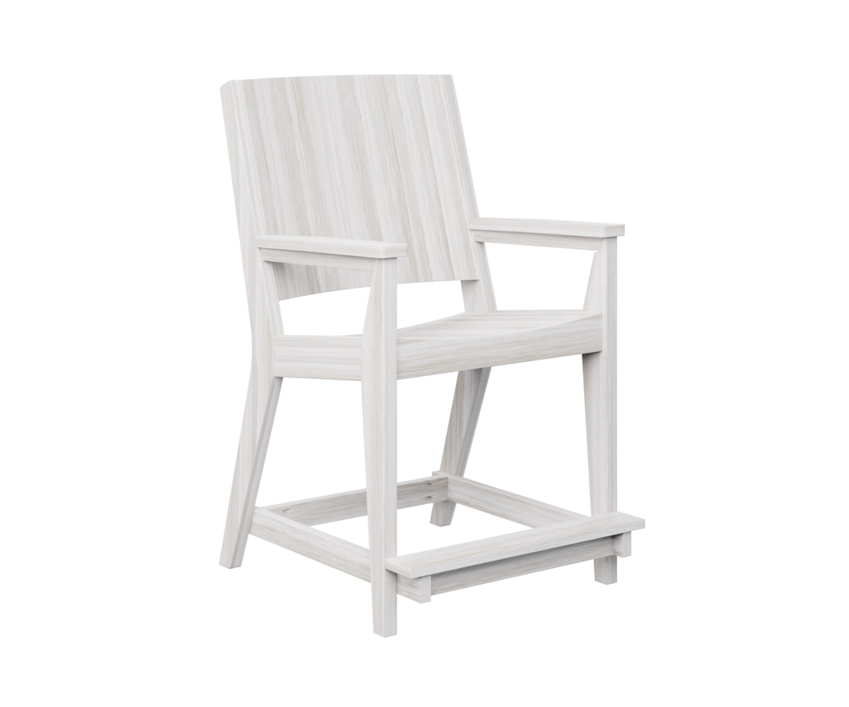 Berlin Gardens Mayhew Chat Counter Chair - Stylish Bar Stool for Kitchen Island, Breakfast Nook & Home Decor - Durable Indoor/Outdoor Use