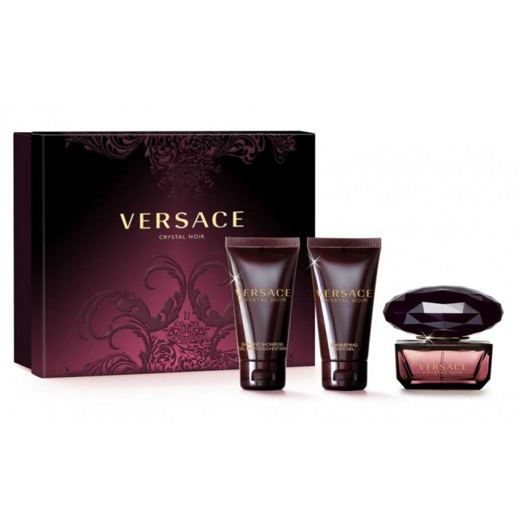 Crystal Noir 3-Piece Holiday Gift Set for Women - Luxe Perfume, Body Lotion & Shower Gel - Perfect Christmas Present & Birthday Gift