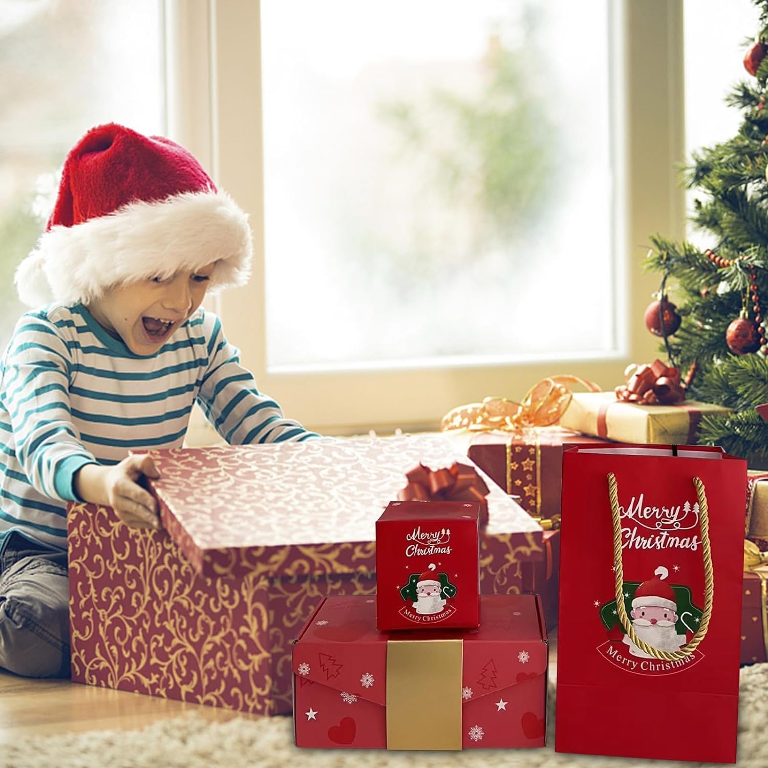 2024 Pop-Up Explosion Gift Box - Unique Folding Bouncing Christmas & Birthday Surprise Gift Box with Red Envelope | Perfect for Holiday Gifting, Party Favors & Special Occasions